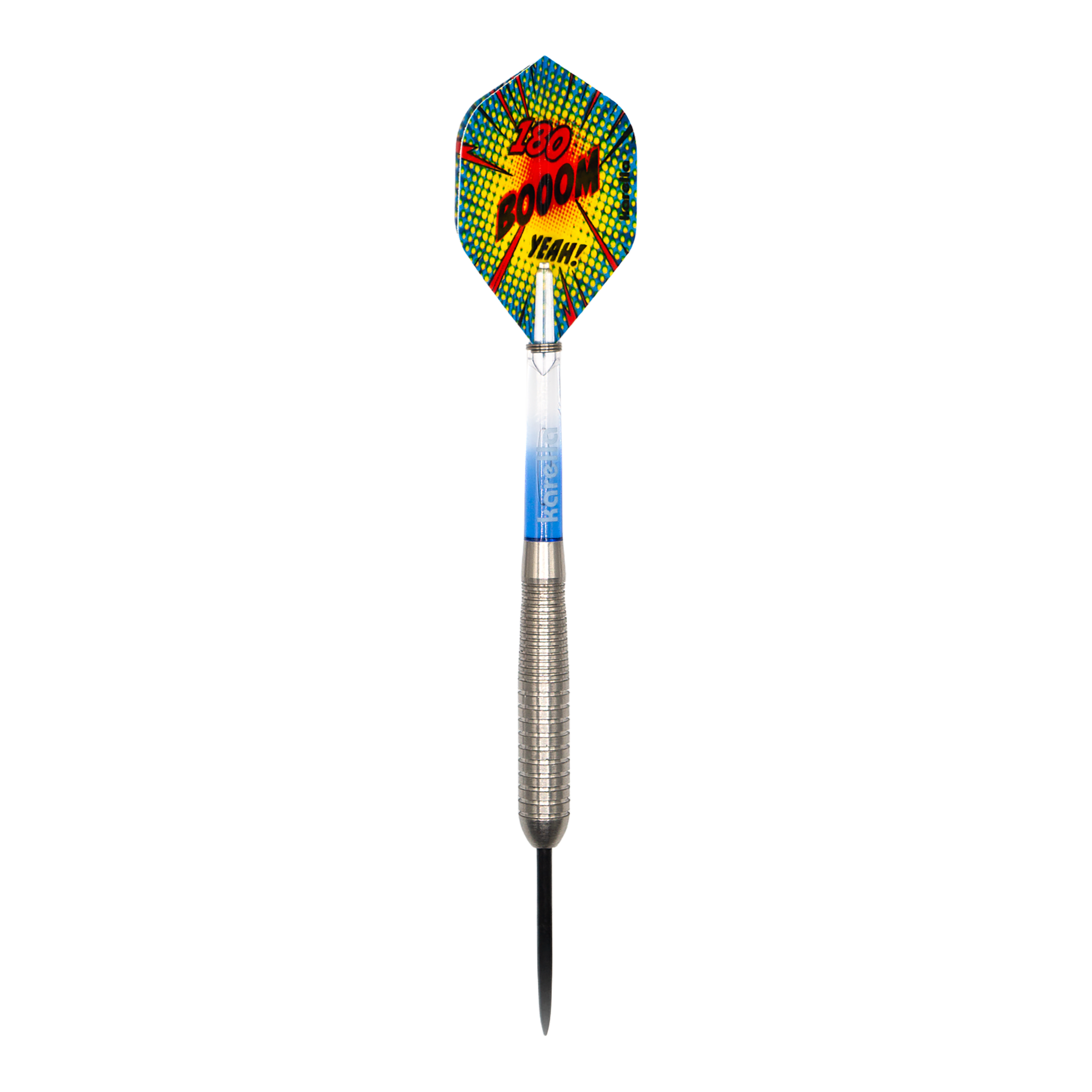 Fléchettes en acier Karella Comic Line CL-4 - 23 g Auf dem Bild ist der Karella Comic Line CL-4 Steeldarts - 23g zu sehen. Es handelt sich um einen hochwertigen Dartpfeil geeignet für professionelle Spiele.