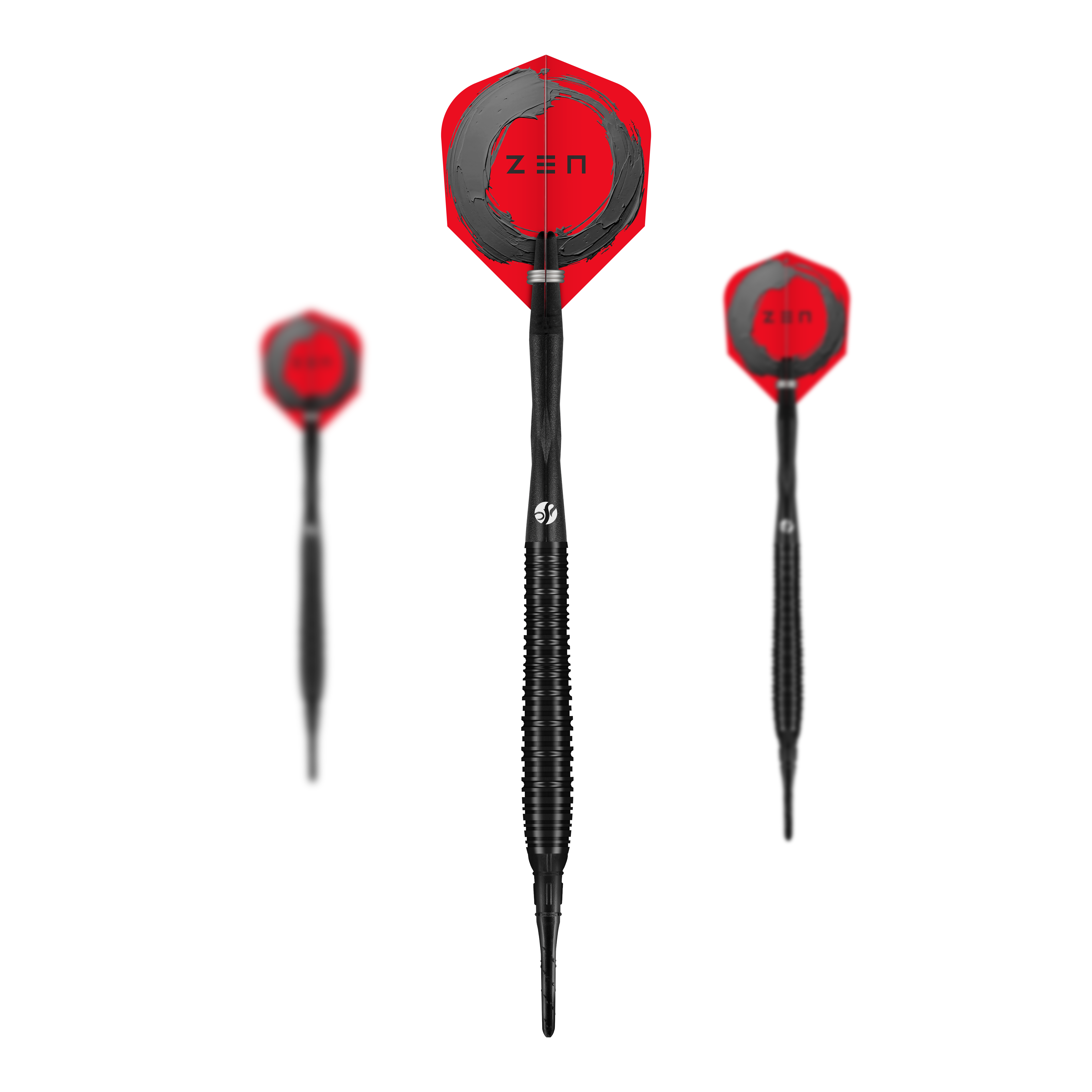 Fléchettes souples Shot ZEN Torpedo - 20 g Das Bild zeigt ein Set der Shot ZEN Torpedo Softdarts - 20g. Es sind mehrere Pfeile als vollständiges Set abgebildet.