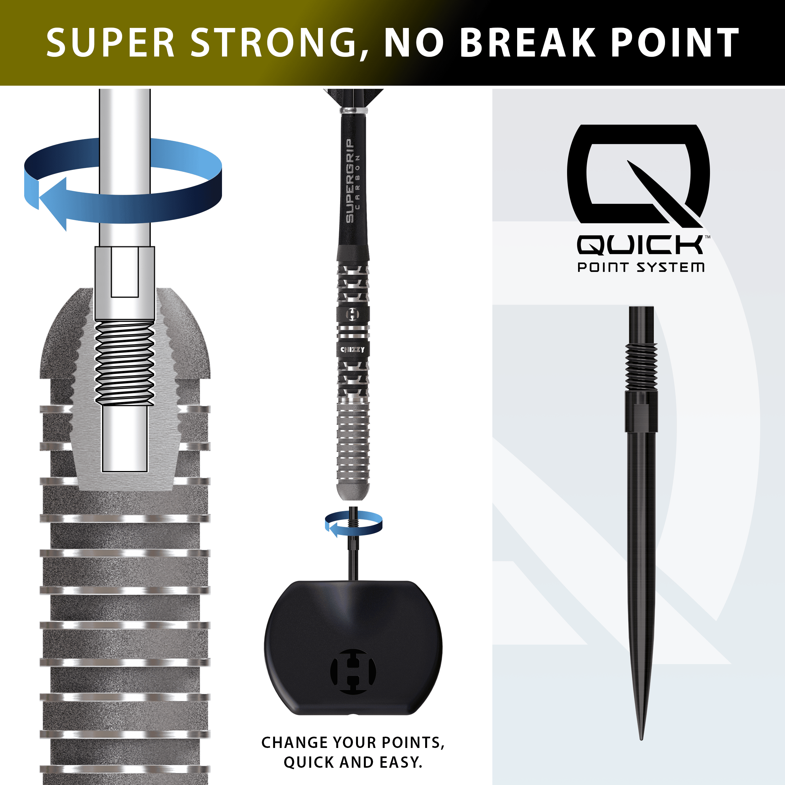 Fléchettes en acier Harrows Dave Chisnall Chizzy Série 4 Quick Point Abgebildet sind die Harrows Dave Chisnall Chizzy Series 4 Quick Point Steeldarts. Sie eignen sich ideal für ambitionierte Dartspieler.