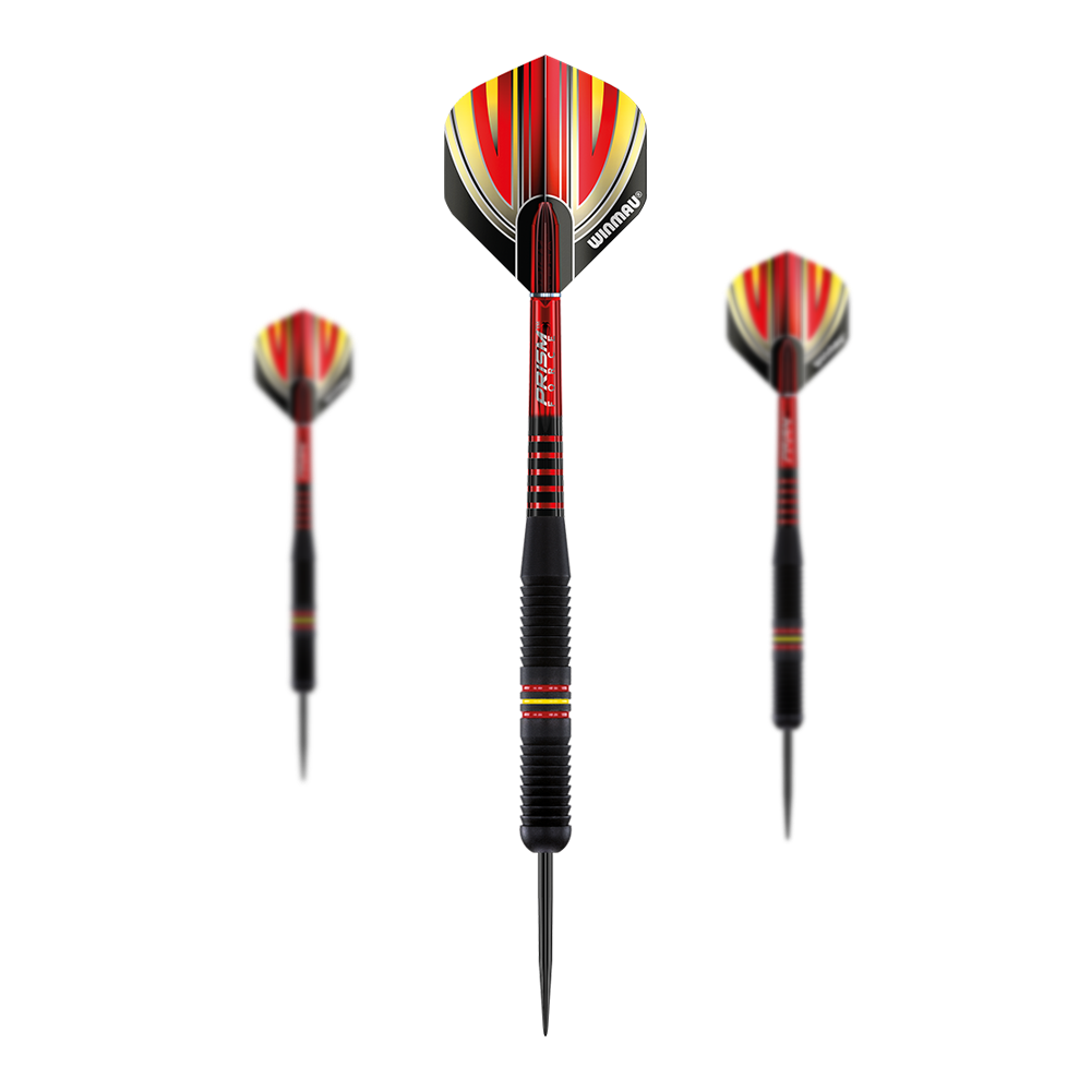 Fléchettes Winmau Outrage V1 Black Coated Brass Steel