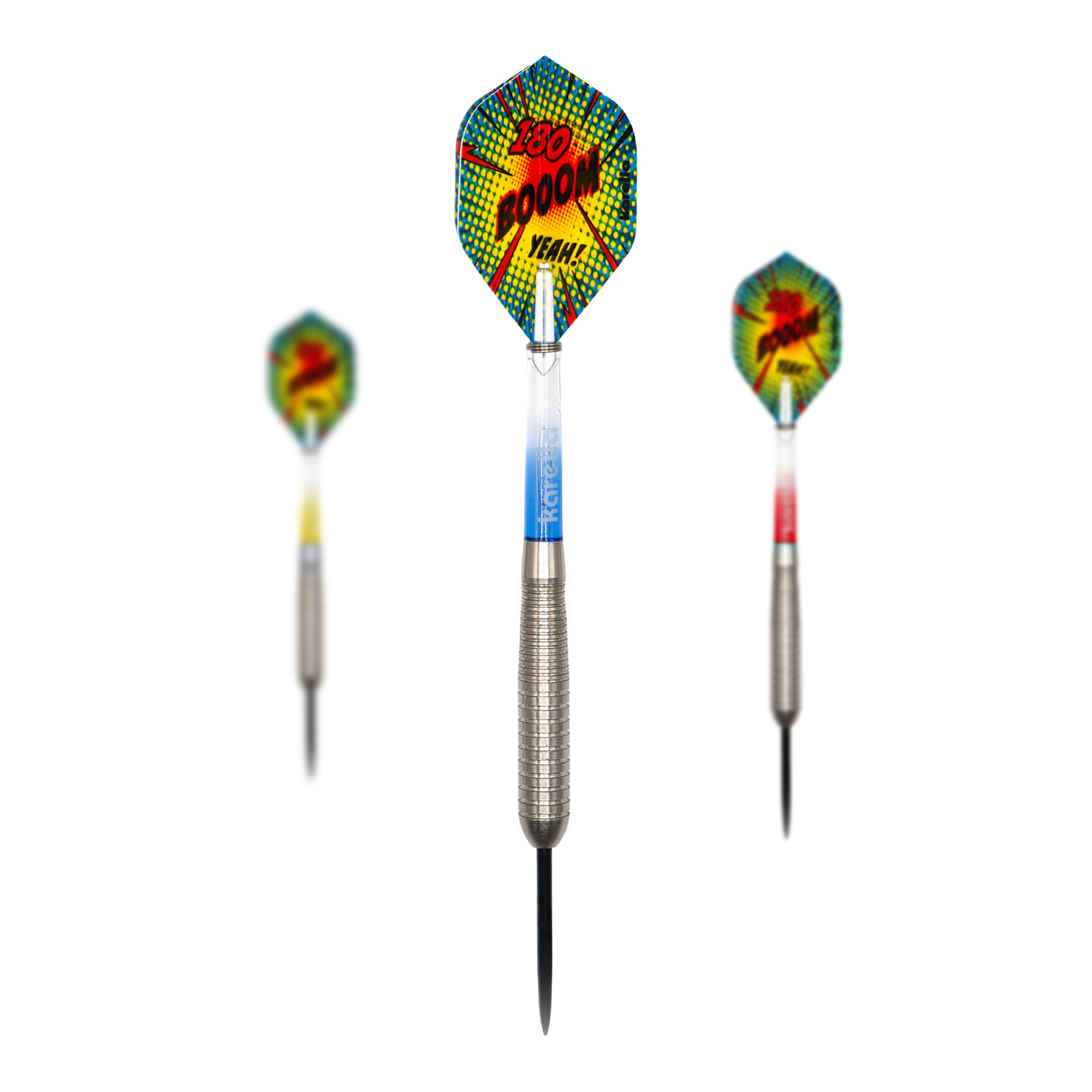 Fléchettes en acier Karella Comic Line CL-4 - 23 g Zu sehen ist ein Set der Karella Comic Line CL-4 Steeldarts - 23g. Das Set eignet sich für Einsteiger und fortgeschrittene Spieler.