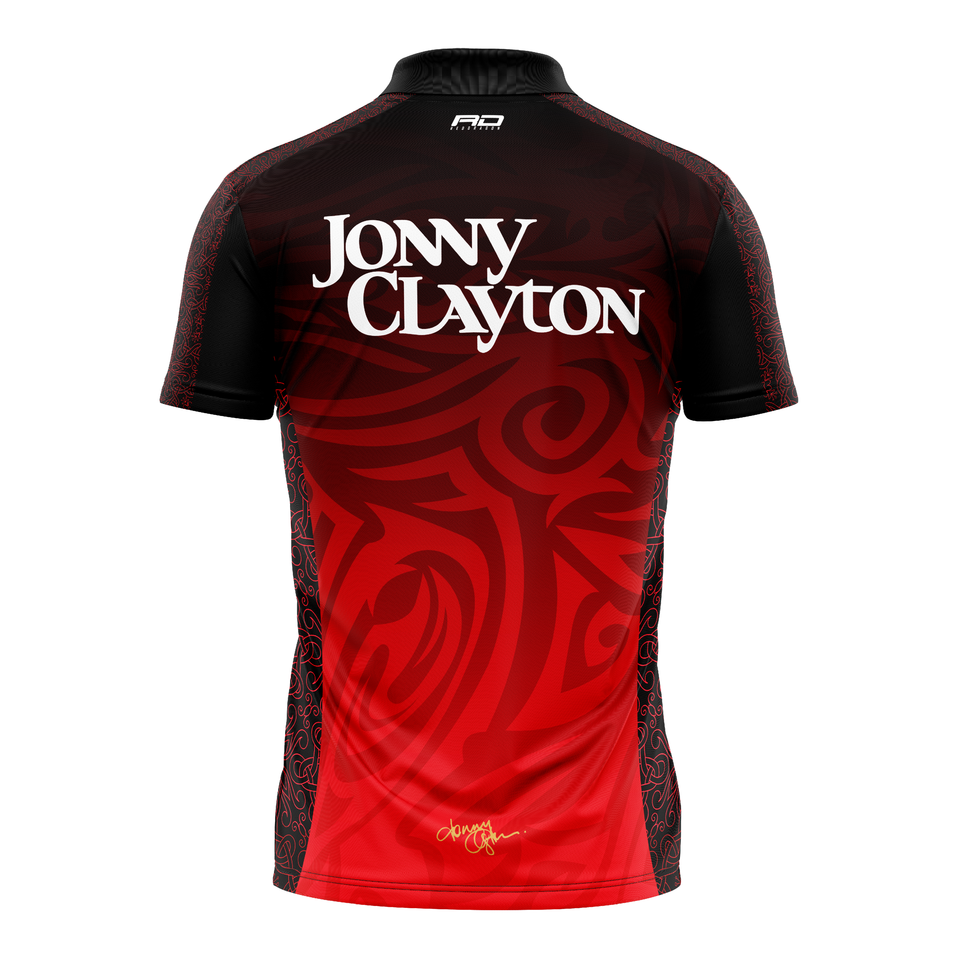 T-shirt de fléchettes Red Dragon Jonny Clayton édition limitée Gezeigt wird das Red Dragon Jonny Clayton Limited Edition Dartshirt. Es handelt sich um eine limitierte Edition, speziell entworfen für Dartliebhaber.
