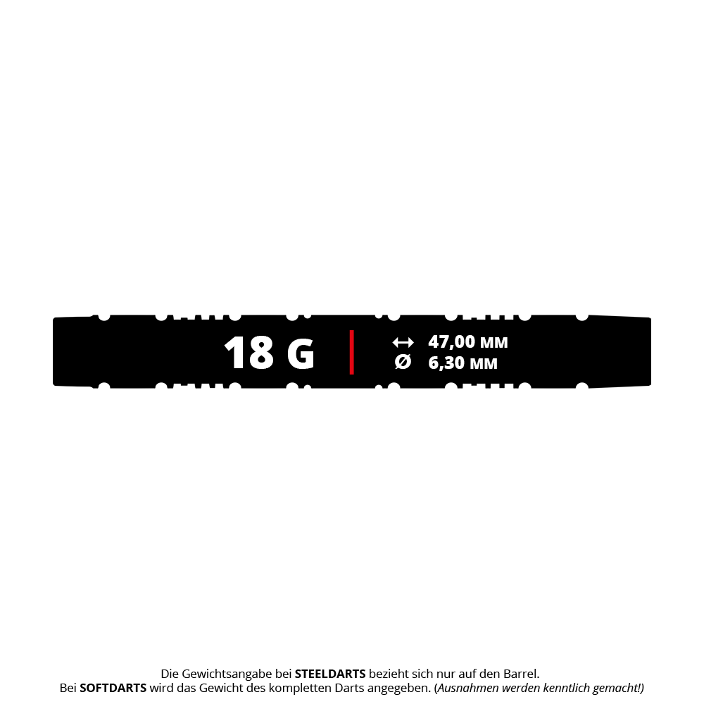 Fléchettes souples Target Chris Dobey 95K - 18 g Hier sieht man die Target Chris Dobey 95K Softdarts mit 18 Gramm. Die Softdarts sind für Turnierspieler geeignet.