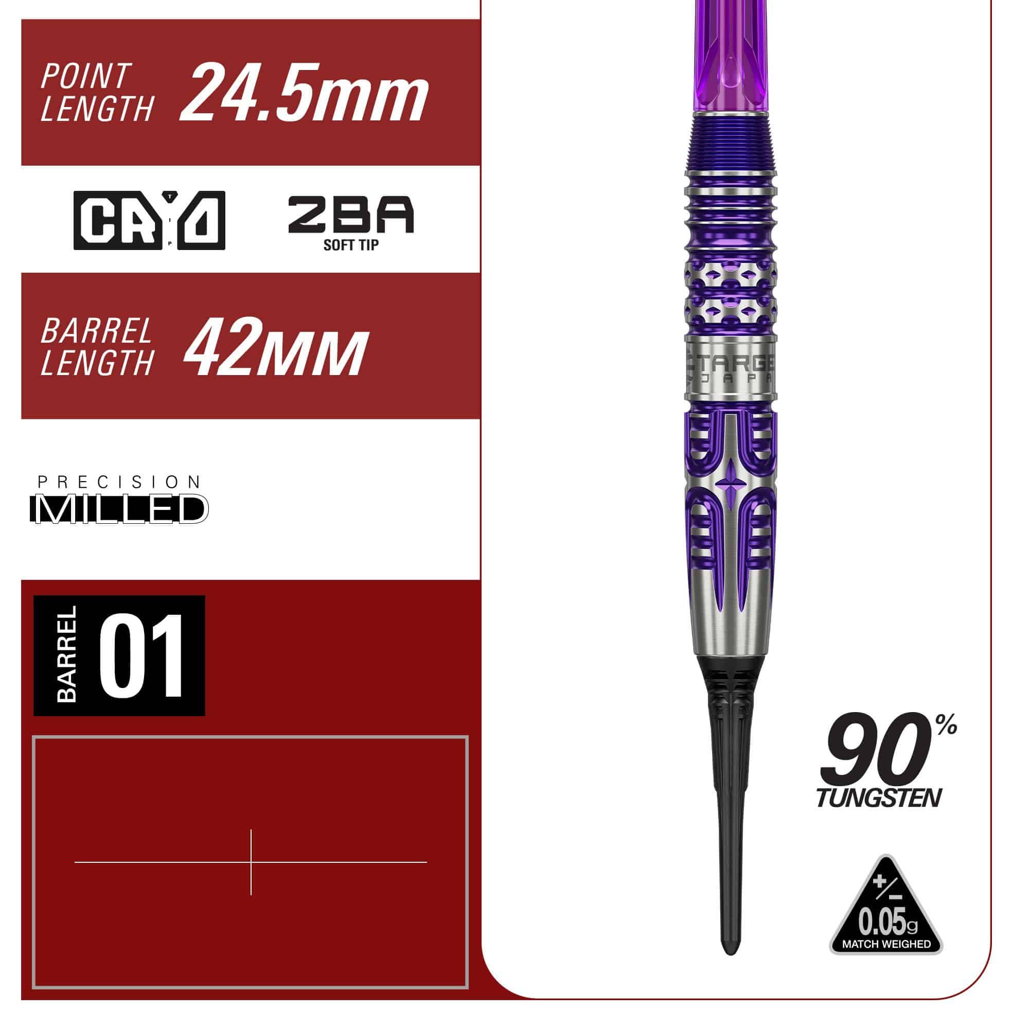 Fléchettes souples Target Japan Endeavor Kasumi Sato GEN3 - 19 g Abgebildet ist das Produkt Target Japan Endeavour Kasumi Sato GEN3 Softdarts - 19g. Die Darts sind für professionelle Spieler und Sammler geeignet.