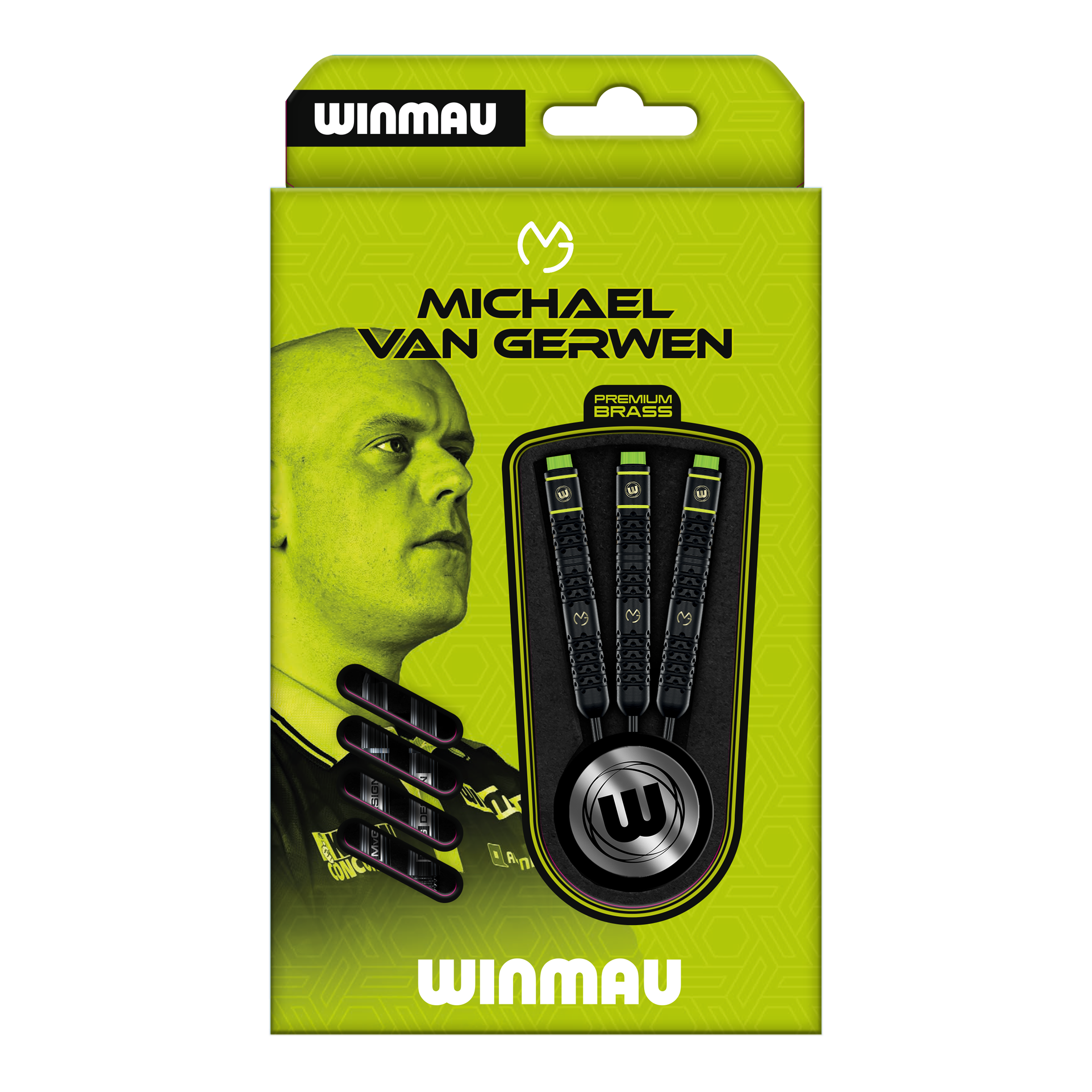 Winmau Michael Van Gerwen Laiton Steeldarts - 21g Dieses Bild zeigt die Winmau Michael Van Gerwen Steeldarts mit 21 g Gewicht. Der Dartpfeil ist für Präzision und Kontrolle beim Spiel entworfen.