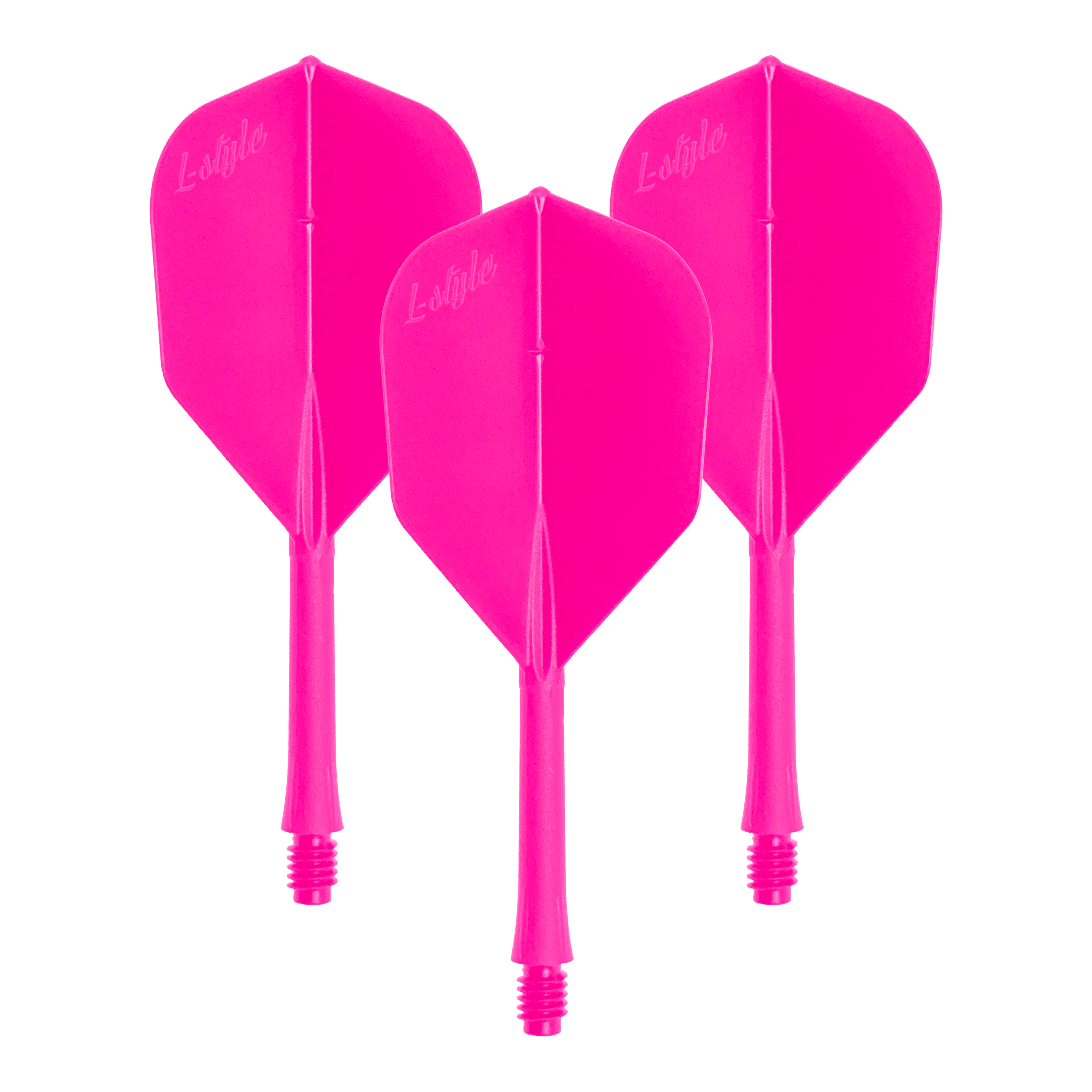 Volets de barre de style L 2BA L3 - 260 Das Bild zeigt einen Dart-Flug in Neon-Pink. Gezeigt wird der Artikel 'LSF-905_L-Style_BarFlight_NeonPink_1Set'.