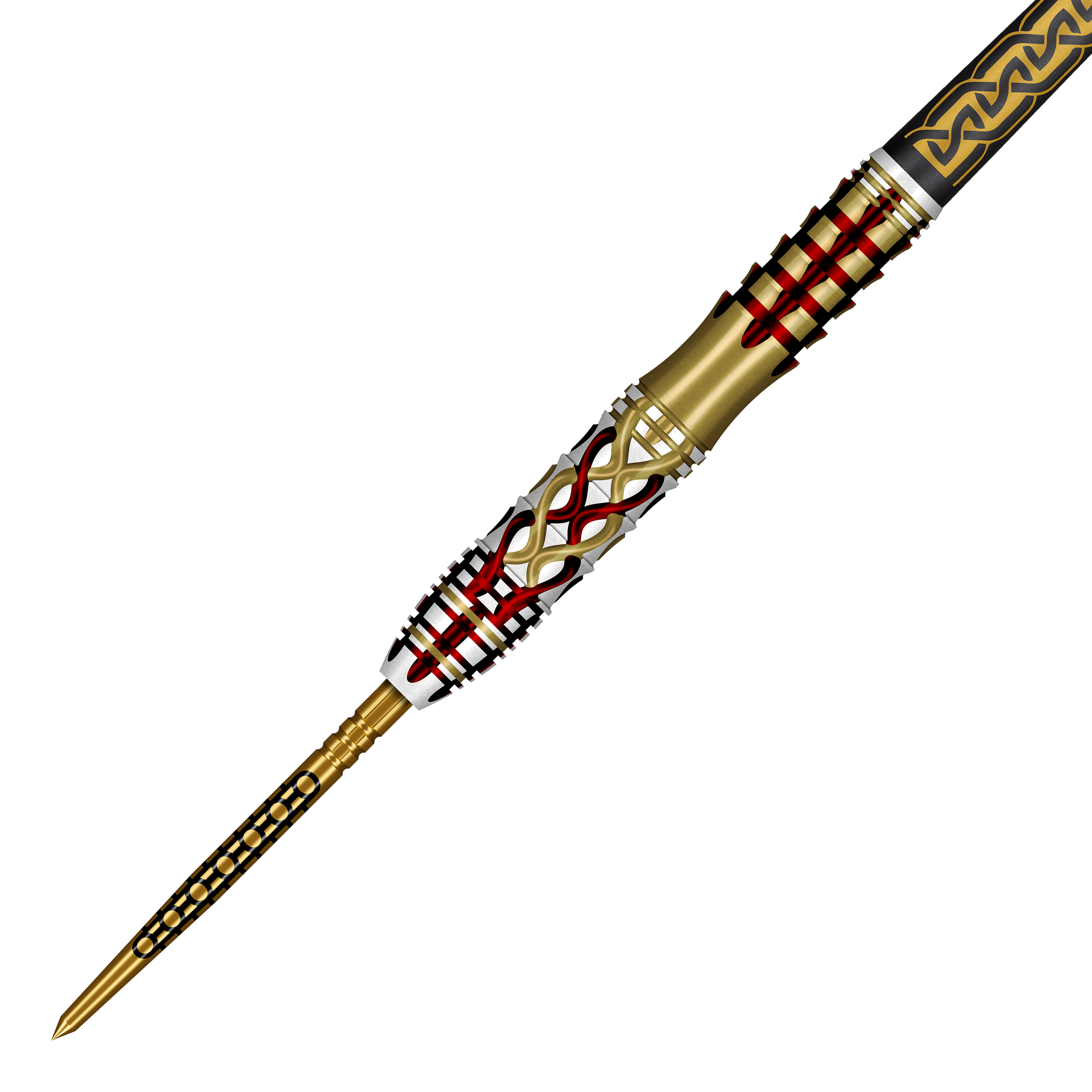 Fléchettes en acier Shot Goths Alaric Turbo Point - 23 g Auf dem Bild sind Shot Goths Alaric Turbo Point Steeldarts mit einem Gewicht von 23g zu sehen. Diese Darts sind ideal für den Einsatz am Steeldartboard.