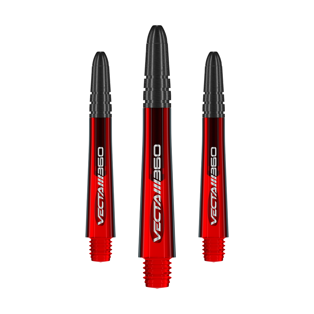Manche Winmau Vecta Blade 360 - Rouge Das Produkt zeigt einen Satz von Dart-Shafts mit dem Namen 7025-219_Winmau_Vecta_Blade360_Shafts_Rot_40mm_1Set. Die Dart-Shafts sind rot und 40 mm lang.