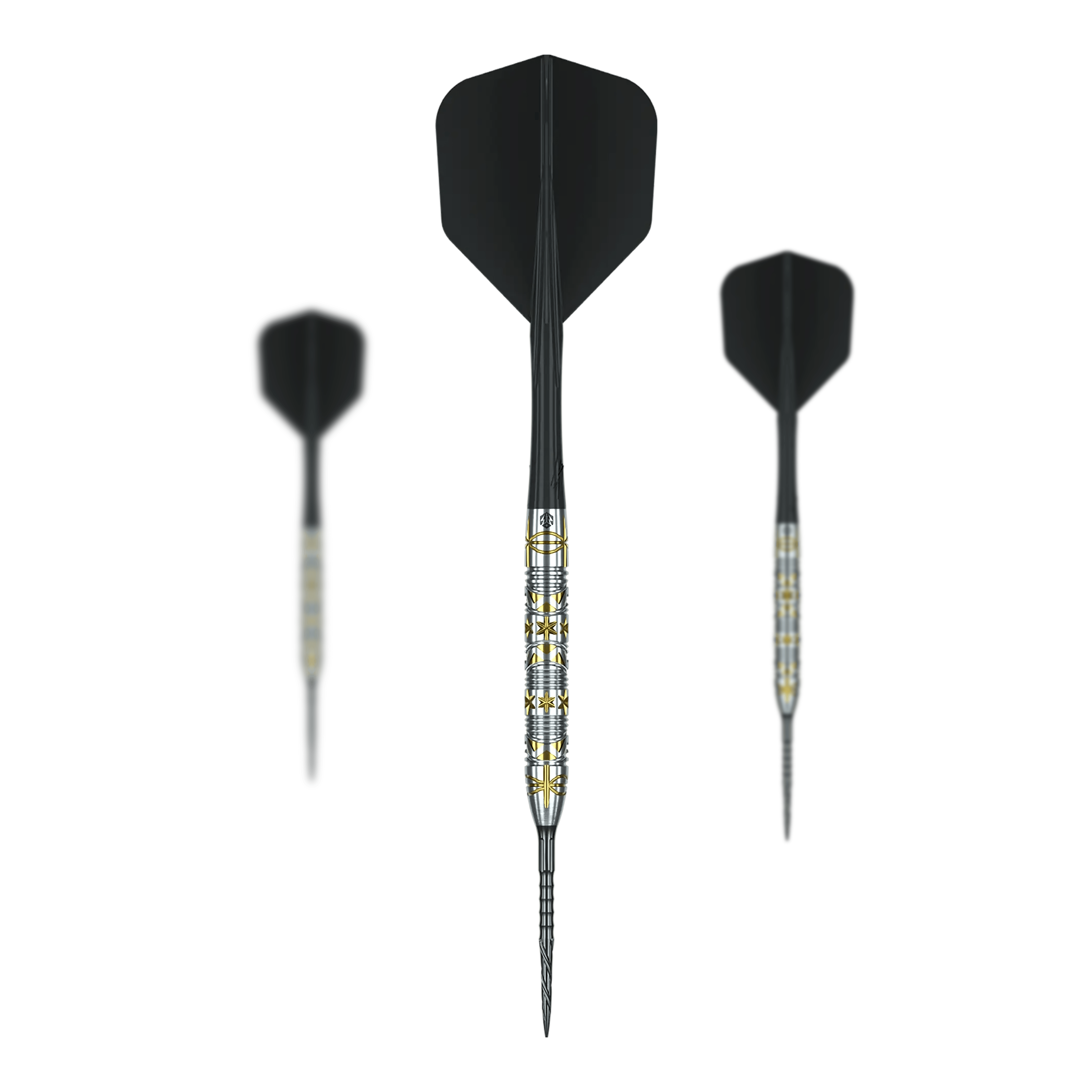 Fléchettes en acier Caliburn Halo H1 - 22,5 g Das Bild stellt ein Set der Caliburn Halo H1 Steeldarts mit 22,5 g dar. Das Set eignet sich für professionelle und Hobby-Dartspieler.