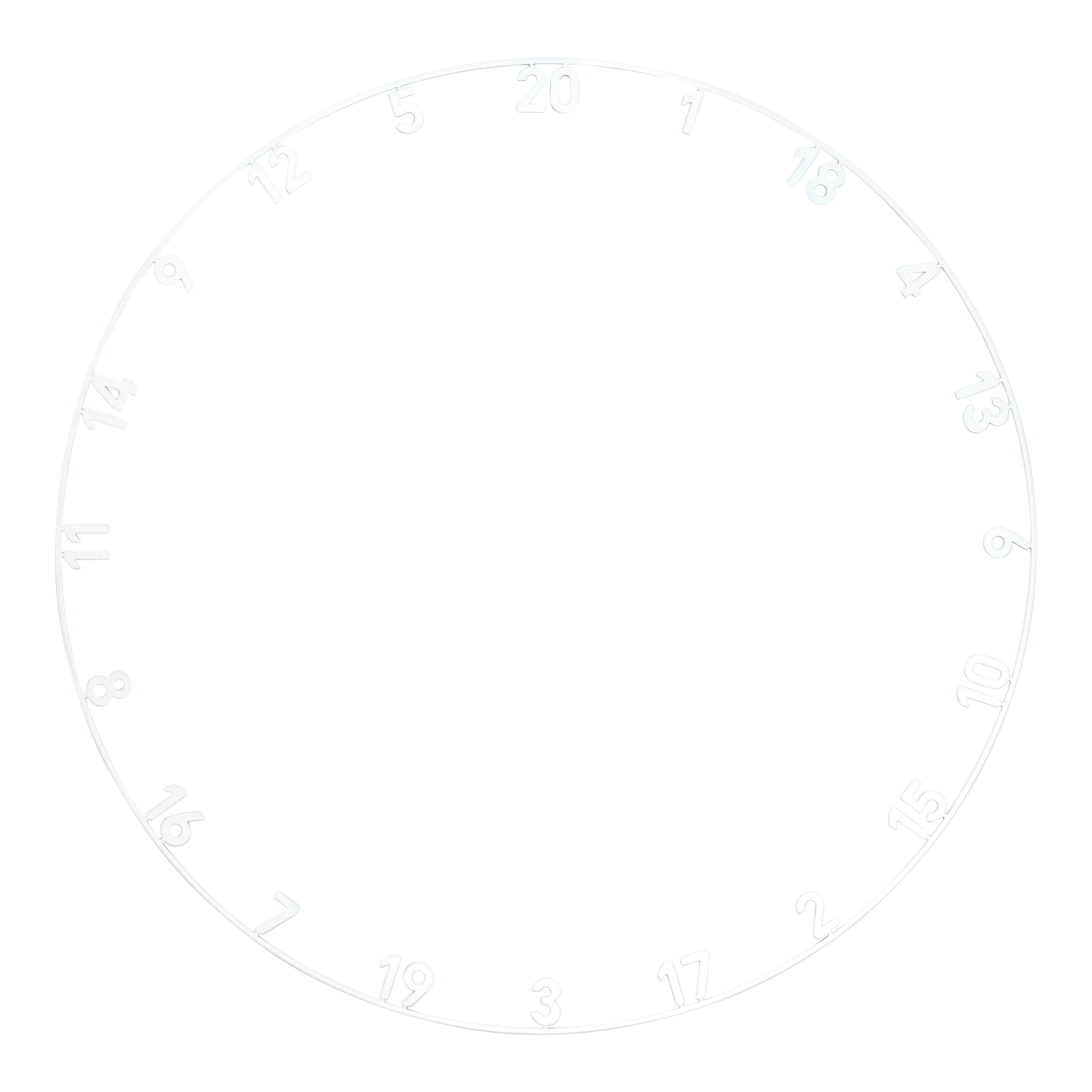 Cible de fléchettes Precise 180 Endorphine en acier avec anneau numéroté - Blanc classique Abgebildet ist das Precise 180 Endorphine Steeldartboard mit Nummernring in Weiß. Das Produkt eignet sich ideal für Dartspieler aller Leistungsstufen.