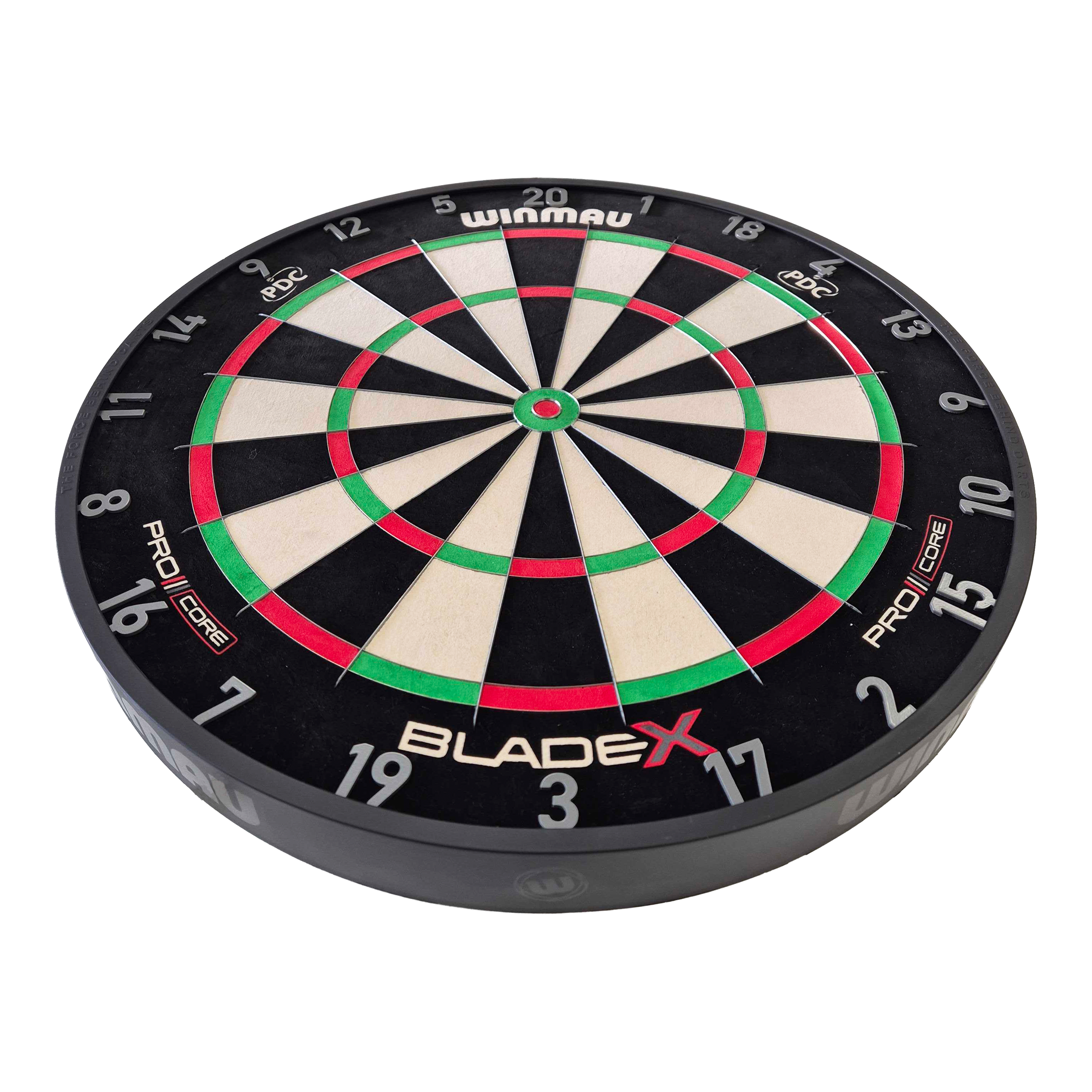 Cible de fléchettes en acier Winmau Blade X ProCore Abgebildet ist das Produkt Winmau Blade X ProCore Steeldartboard. Es handelt sich um eine professionelle Steeldart-Scheibe.