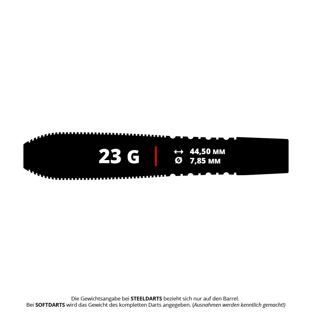 Fléchettes Bulls NL Chaos Blue Steel - 23 g Das Bild zeigt Bulls NL Chaos Blue Steeldarts mit einem Gewicht von 23g. Die Steeldarts haben ein auffälliges blaues Design.