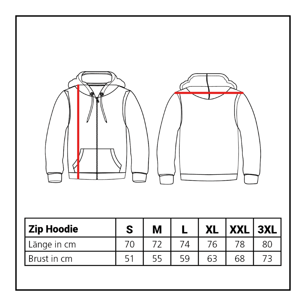 Sweat à capuche zippé Löwen Collection Der Löwen Kollektion Zip-Hoodie ist auf diesem Bild zu sehen. Es handelt sich um einen modischen Kapuzenpullover.