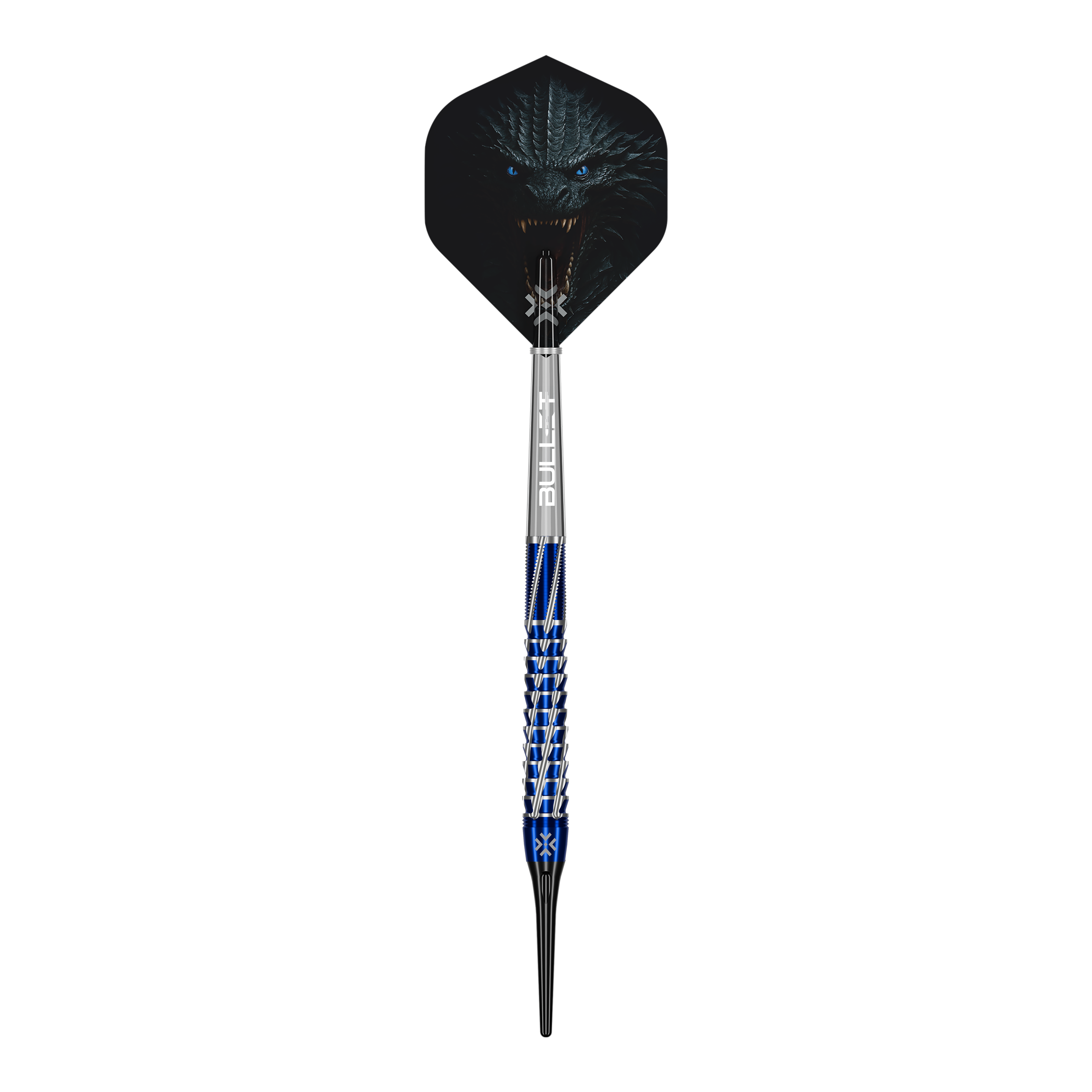 Fléchettes souples Bullet Hydra - 20 g Bullet Hydra Softdarts - 20g Darts sind einzeln abgebildet. Man erkennt gut die Oberfläche und die Details des Softdarts.