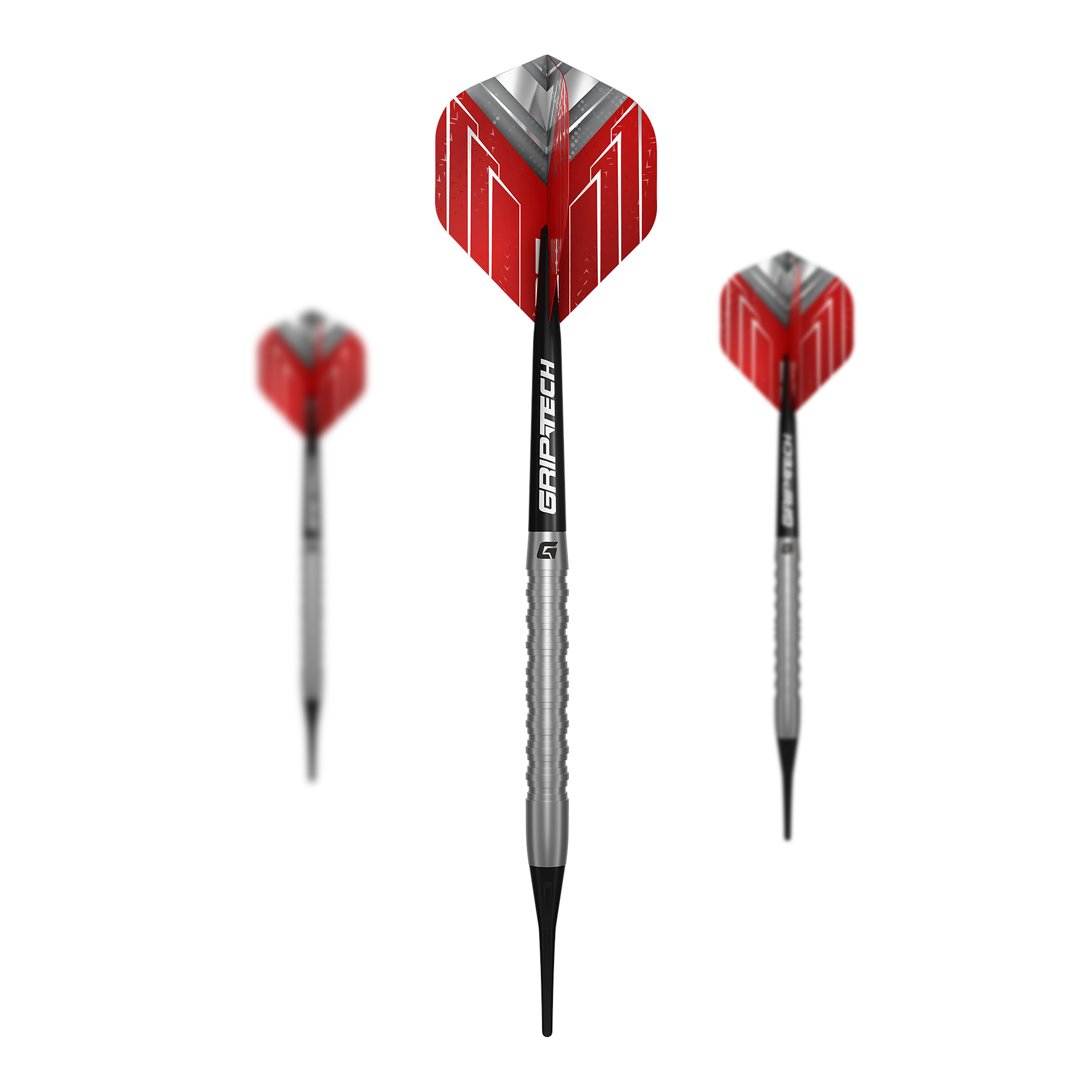 Fléchettes souples GOAT Podium Silver - 18 g Hier sind die GOAT Podium Silver Softdarts mit einem Gewicht von 18g abgebildet. Das Set besteht aus hochwertigen silberfarbenen Softdarts.