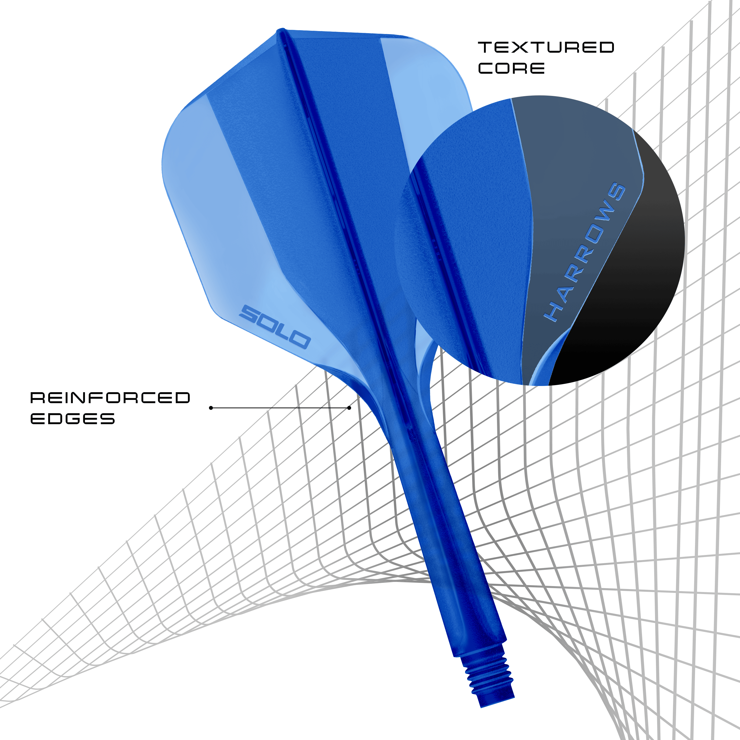 Système de flèche Harrows Solo No6 - Bleu Abgebildet ist das Harrows Solo No6 Flight-Shaft-System in der Farbe Blau. Dieses Produkt ist für den Dartsport geeignet.