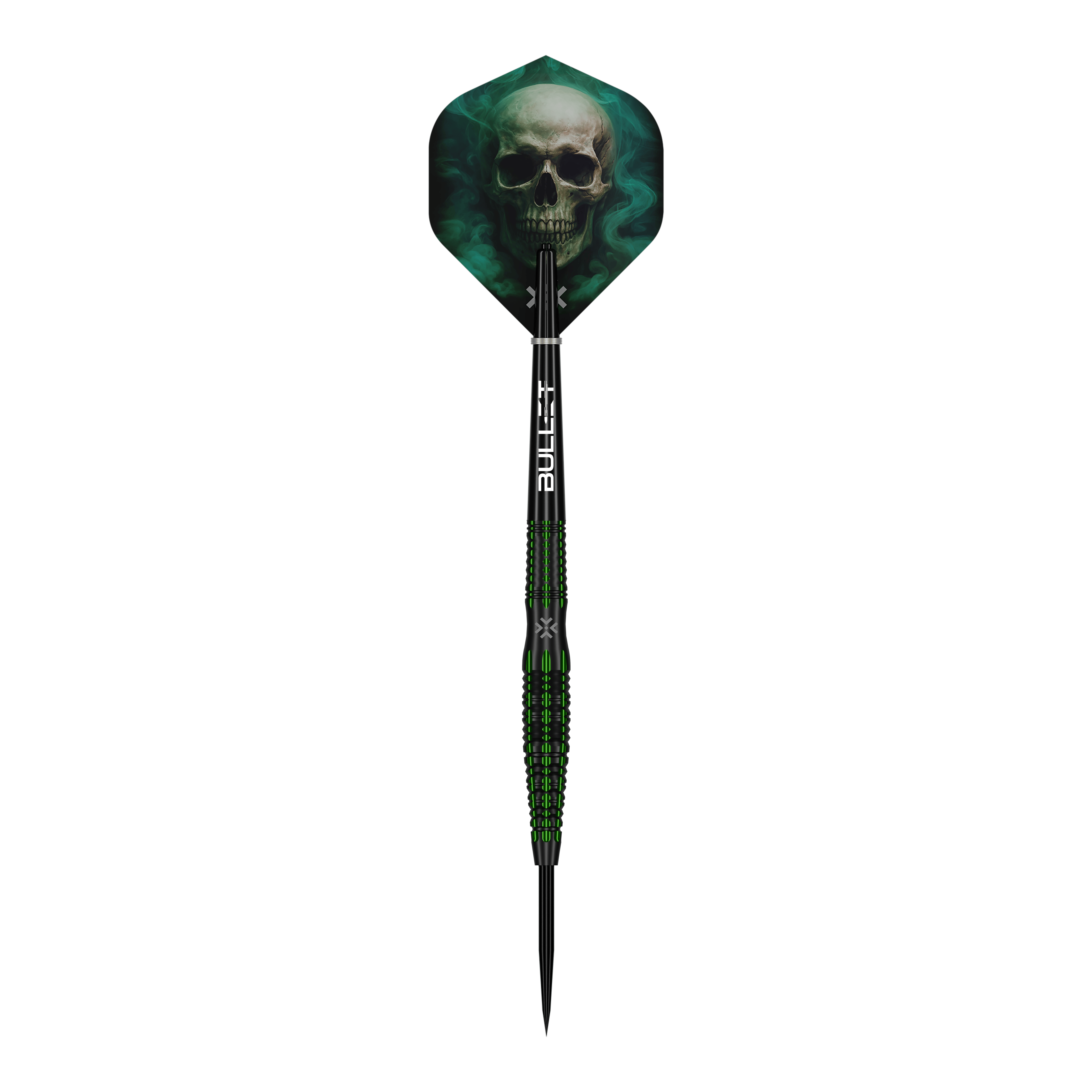 Fléchettes en acier Bullet Poison Das Bild zeigt einen einzelnen Bullet Poison Steeldart. Dieses Produkt bietet hochwertige Verarbeitung für Dartspieler.