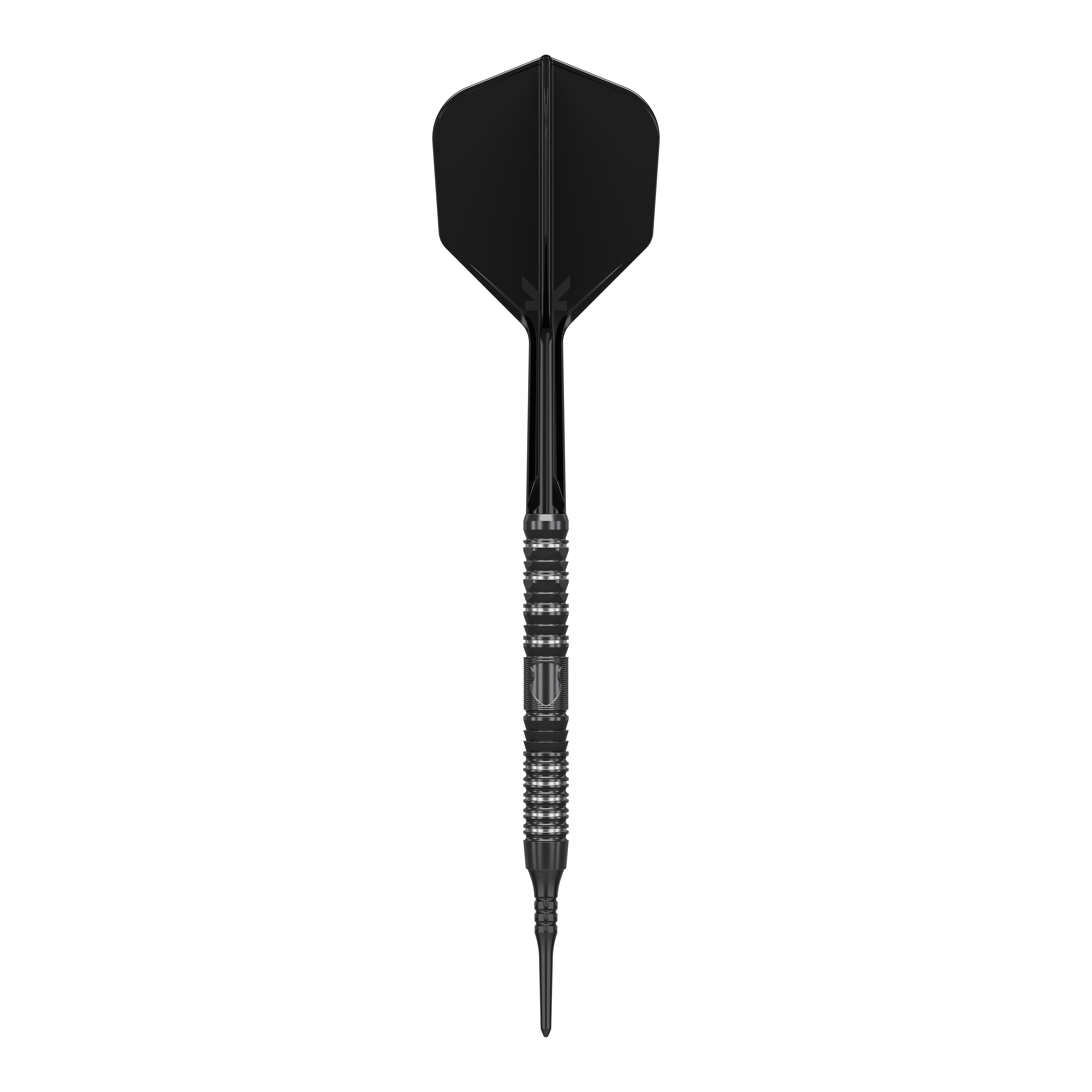 Fléchettes souples Target Japan Black Marque Draco GEN2 - 20 g Das Bild zeigt einen schwarzen Softdart der Marke "Target Japan Black Marque Draco GEN2" mit einem Gewicht von 20g. Der Dart hat ein elegantes, modernes Design mit metallischen Akzenten am Griff.