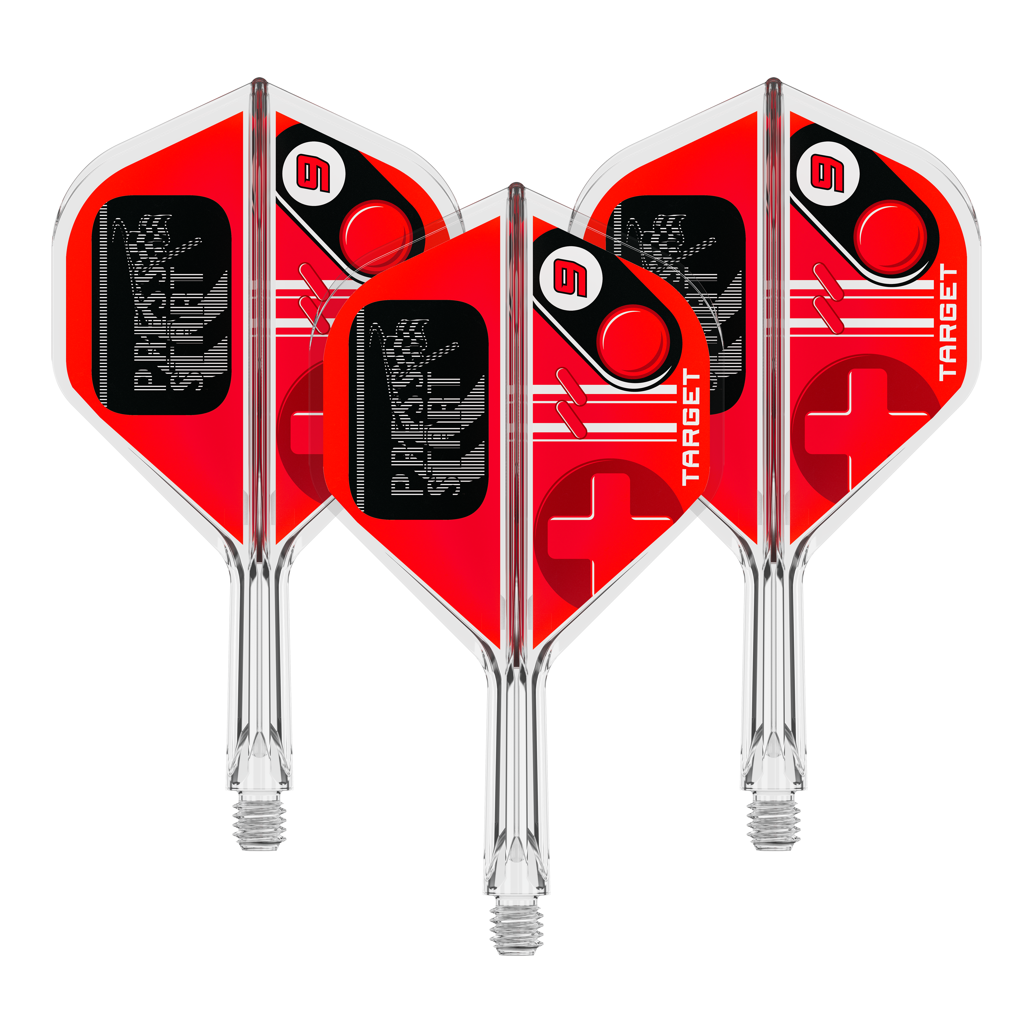 Ailettes standard Target K-Flex Press Start n° 2 Auf dem Bild ist ein Set Flights für Darts mit dem Namen 410585 Target K-Flex PressStart No2 Standard 19mm zu erkennen. Es ist ein Produkt zur Ausstattung von Dartpfeilen.
