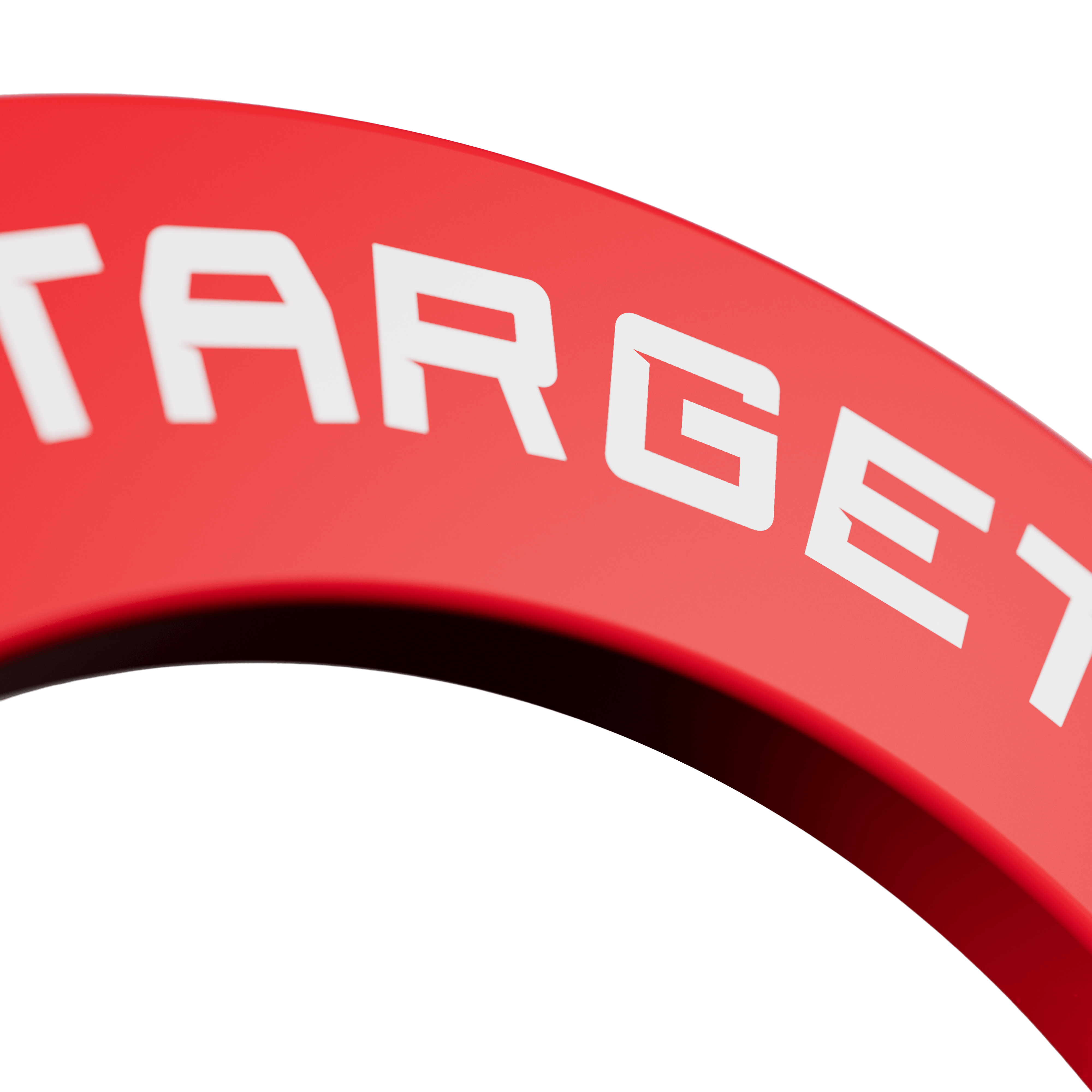 Target à encoches pour fléchettes Das Produkt zeigt eine rote Dartboard-Umrandung. Die Perspektive kommt von oben.