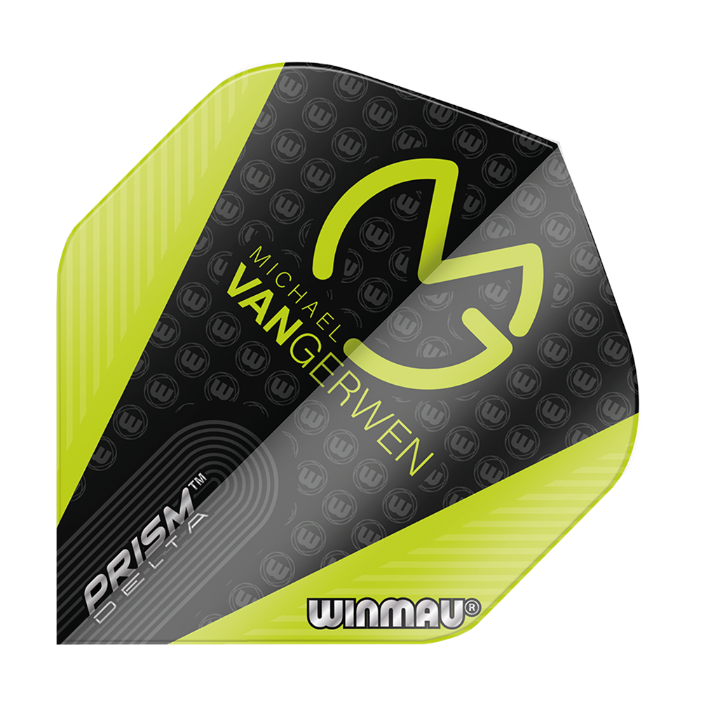 Winmau Prism Delta MvG Black Green Standard Flights