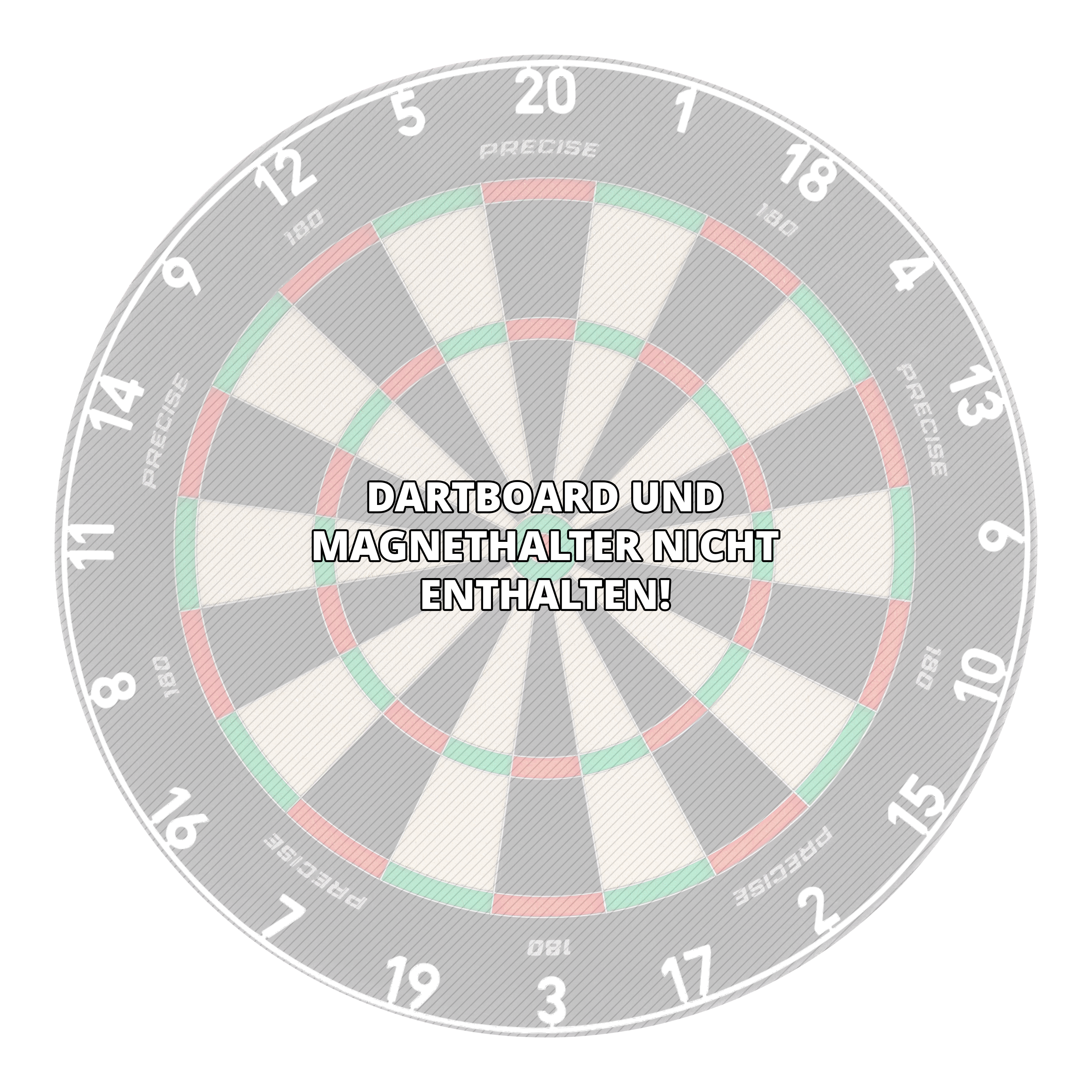 Das Bild zeigt einen Zahlenring, Classic White, für ein Dartboard. Das Produkt wird genutzt, um die Felder des Dartboards zu markieren.