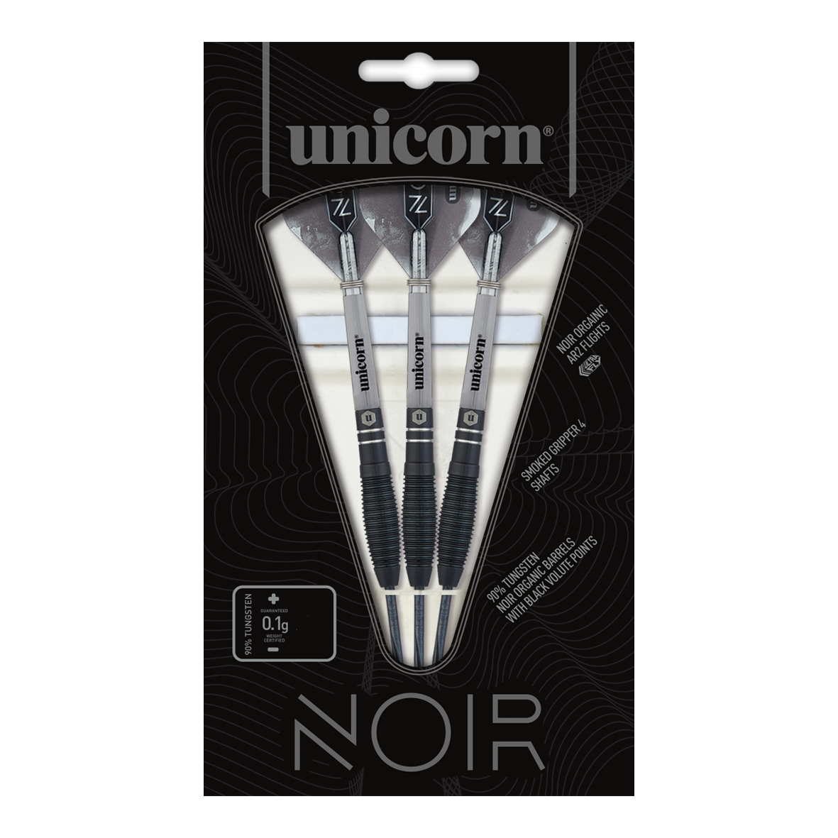 Fléchettes en acier Unicorn Noir Style 1