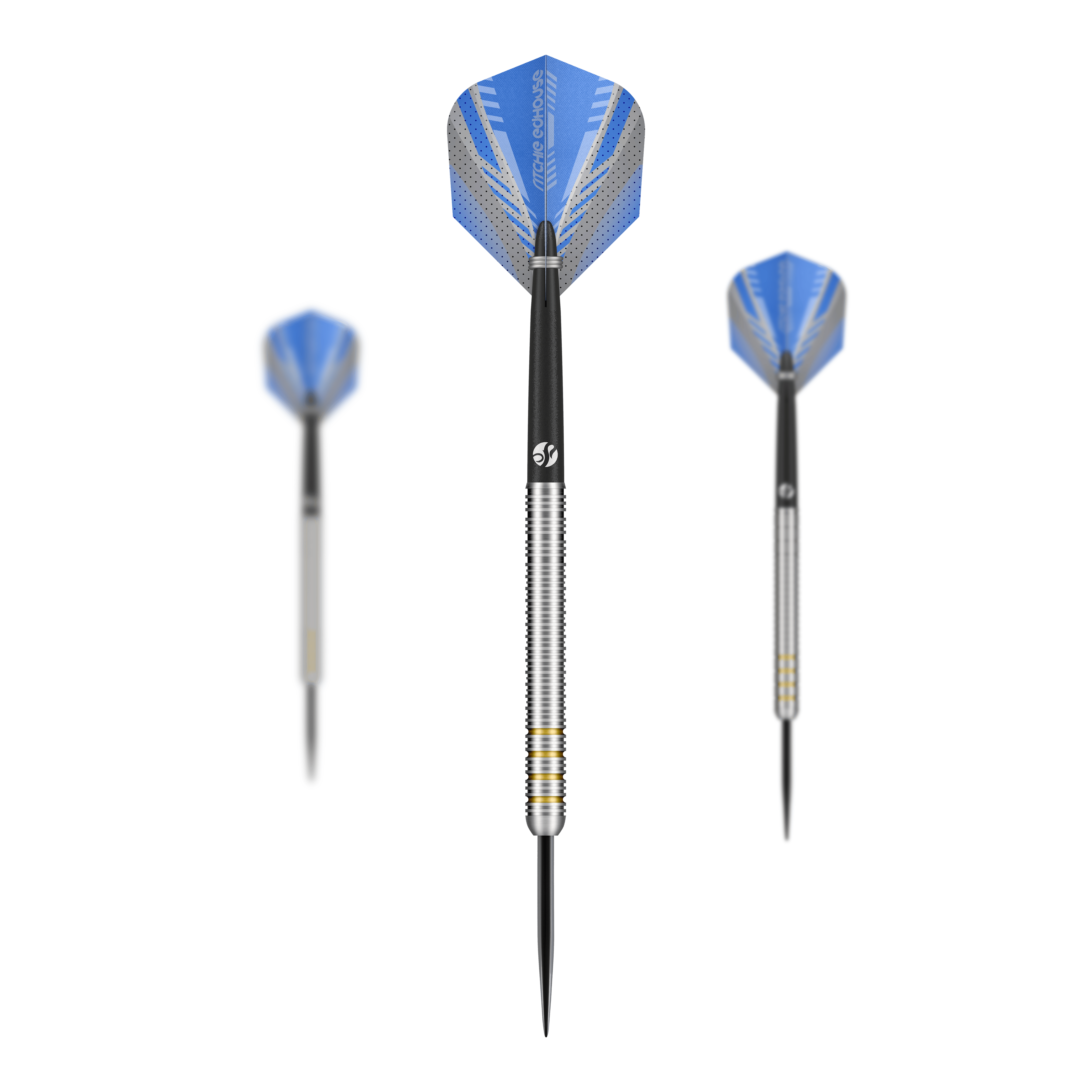 Fléchettes en acier à noyau Ritchie Edhouse Das Bild zeigt die Shot Ritchie Edhouse Core Steeldarts. Es handelt sich um ein Set von hochwertigen Steeldarts für Dartspieler.