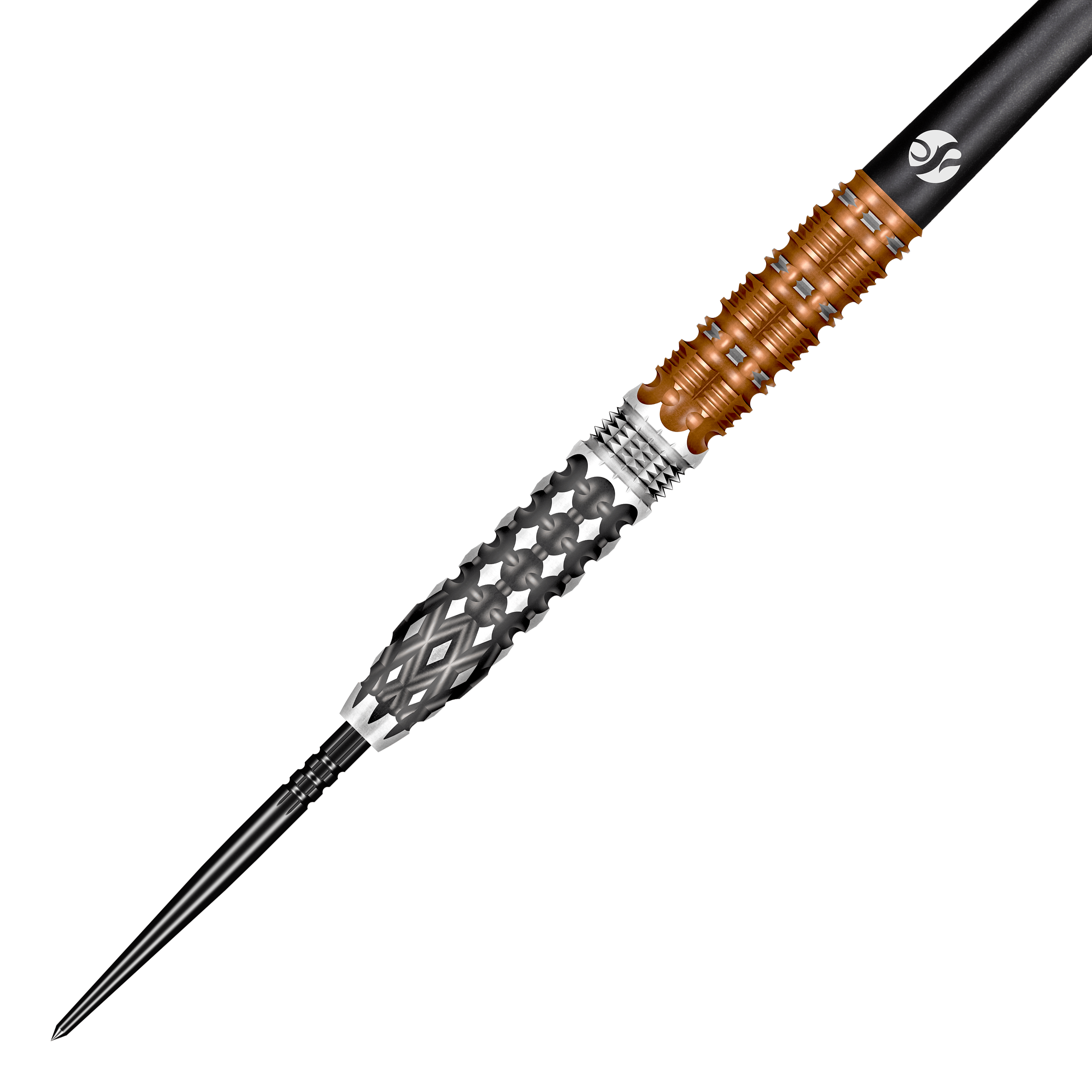 Abgebildet ist der Shot Gnarly Gnasha Turbo Point Steeldart mit 23g. Der Dart hat ein modernes Design und eignet sich für präzises Spiel.