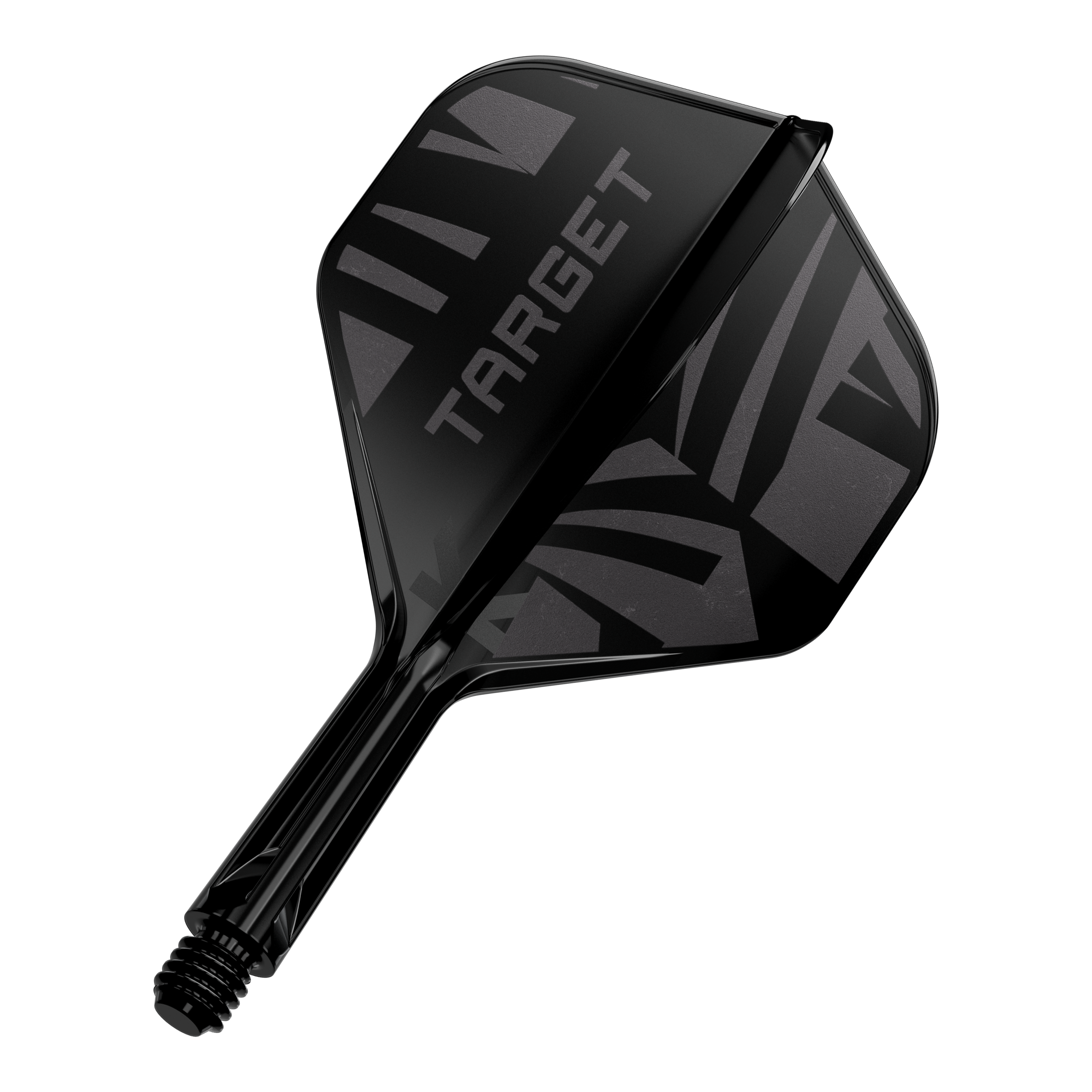 Volants standard Target K-Flex Black No2 Ein Target K-Flex Black No2 Standard Flight in 19 mm ist zu sehen. Das Produkt ist einzeln abgebildet.
