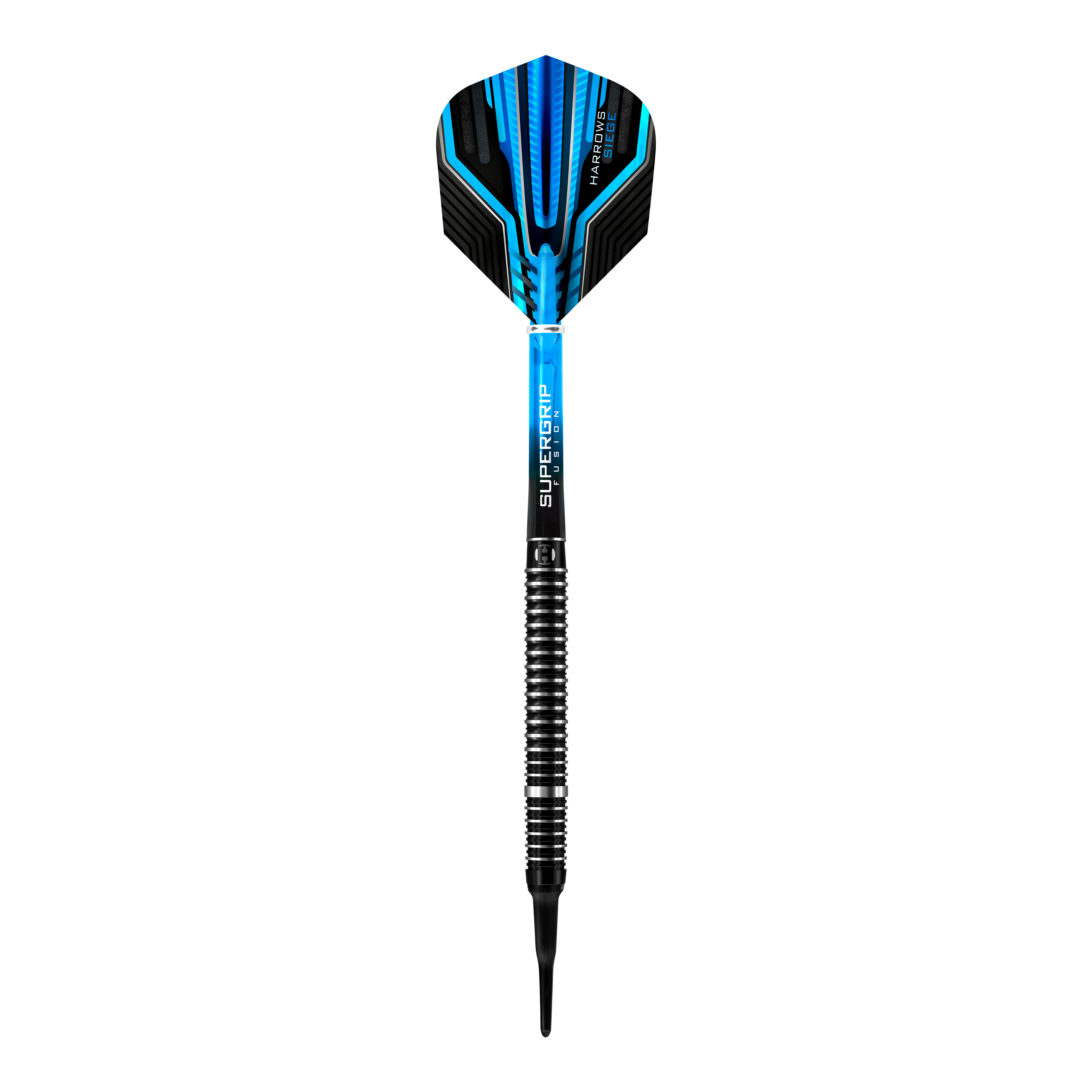 Fléchettes de siège Harrows Softdarts Dies ist ein Harrows Siege Softdart mit einem modernen, blauen Design. Der Dart hat einen schwarzen gerillten Griff und eine auffällige Flight.
