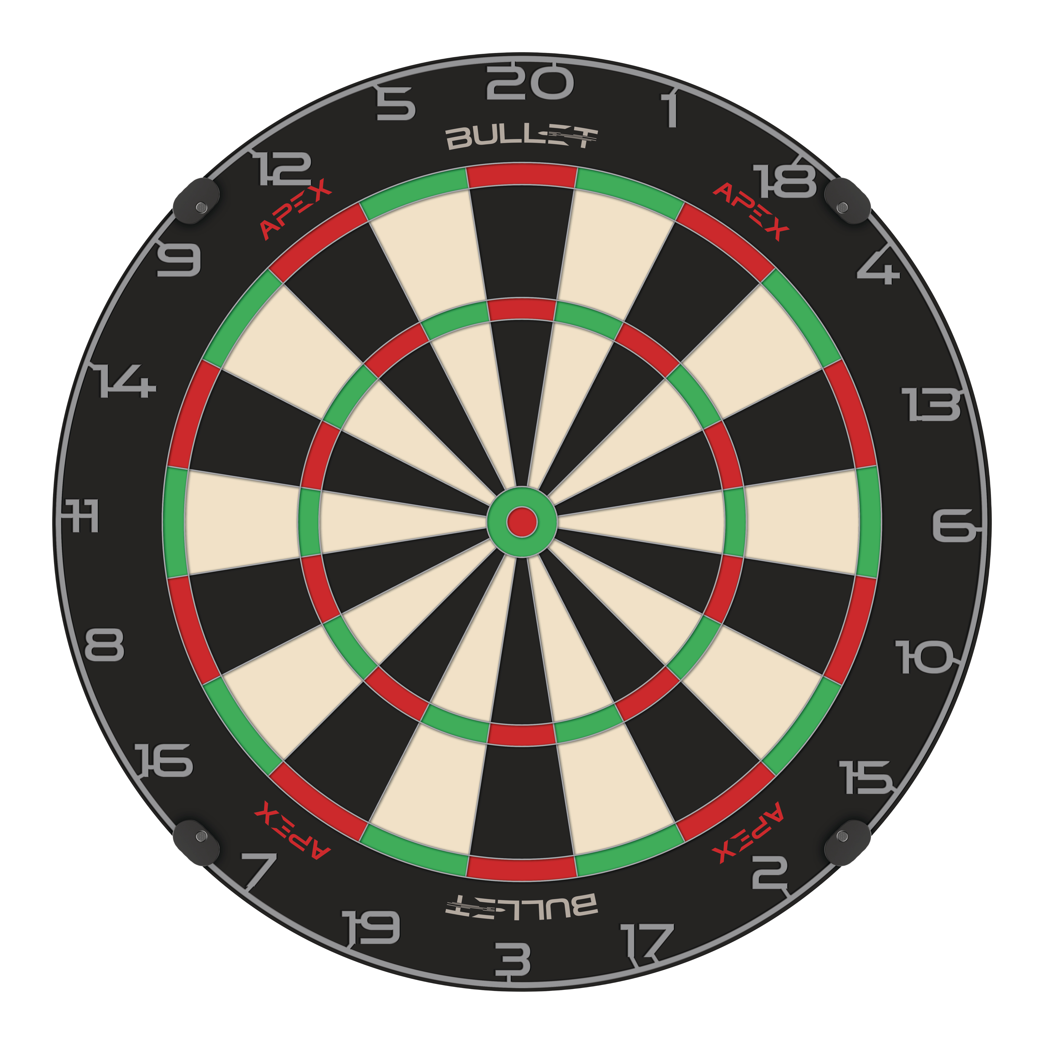 Cible en acier Bullet Apex Abgebildet ist das Bullet Apex Steeldartboard. Das Produkt wird deutlich dargestellt.