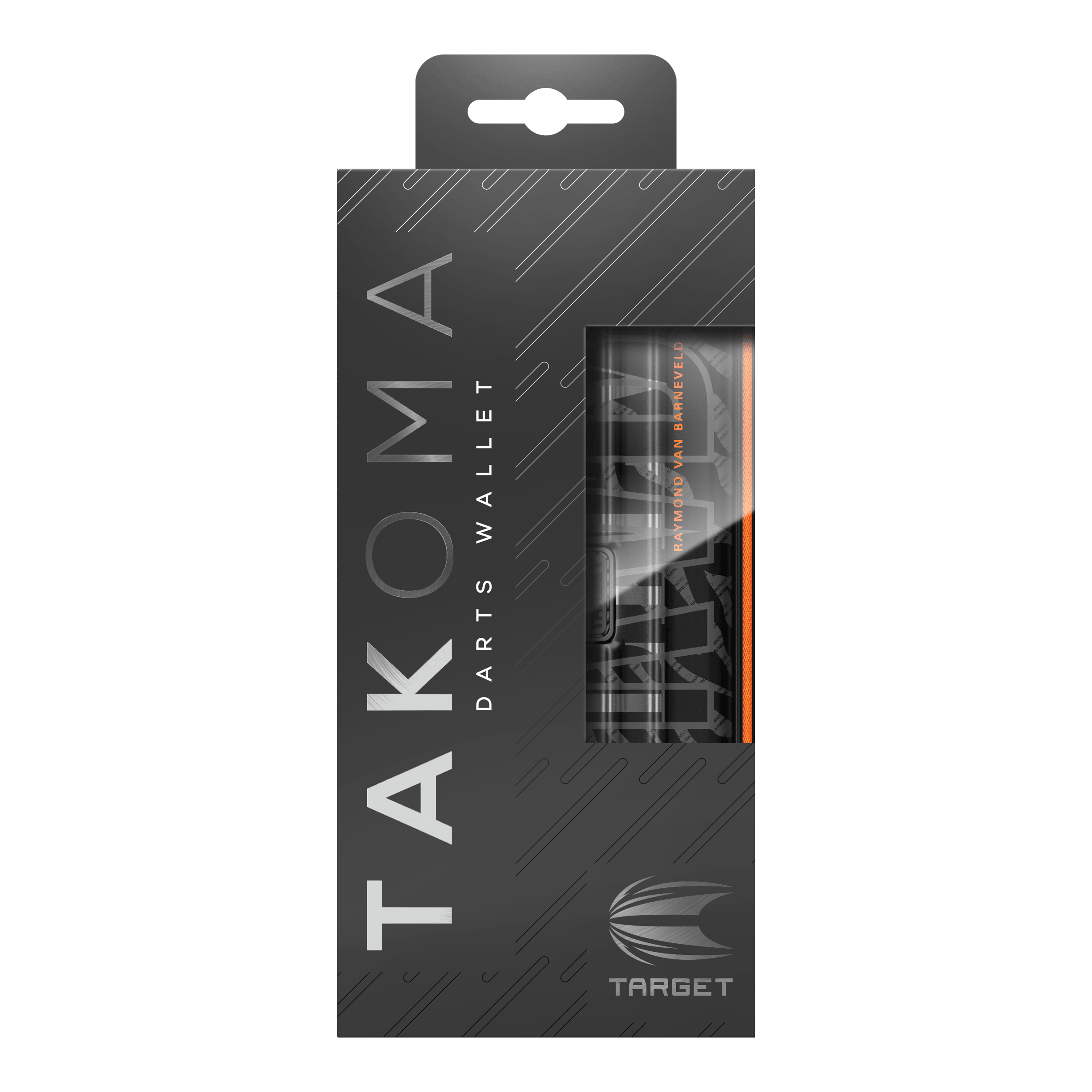 Das Bild zeigt das Takoma Ghost Series Raymond Van Barneveld Dartcase. Es handelt sich um ein spezielles Dart-Etui für Dartzubehör.