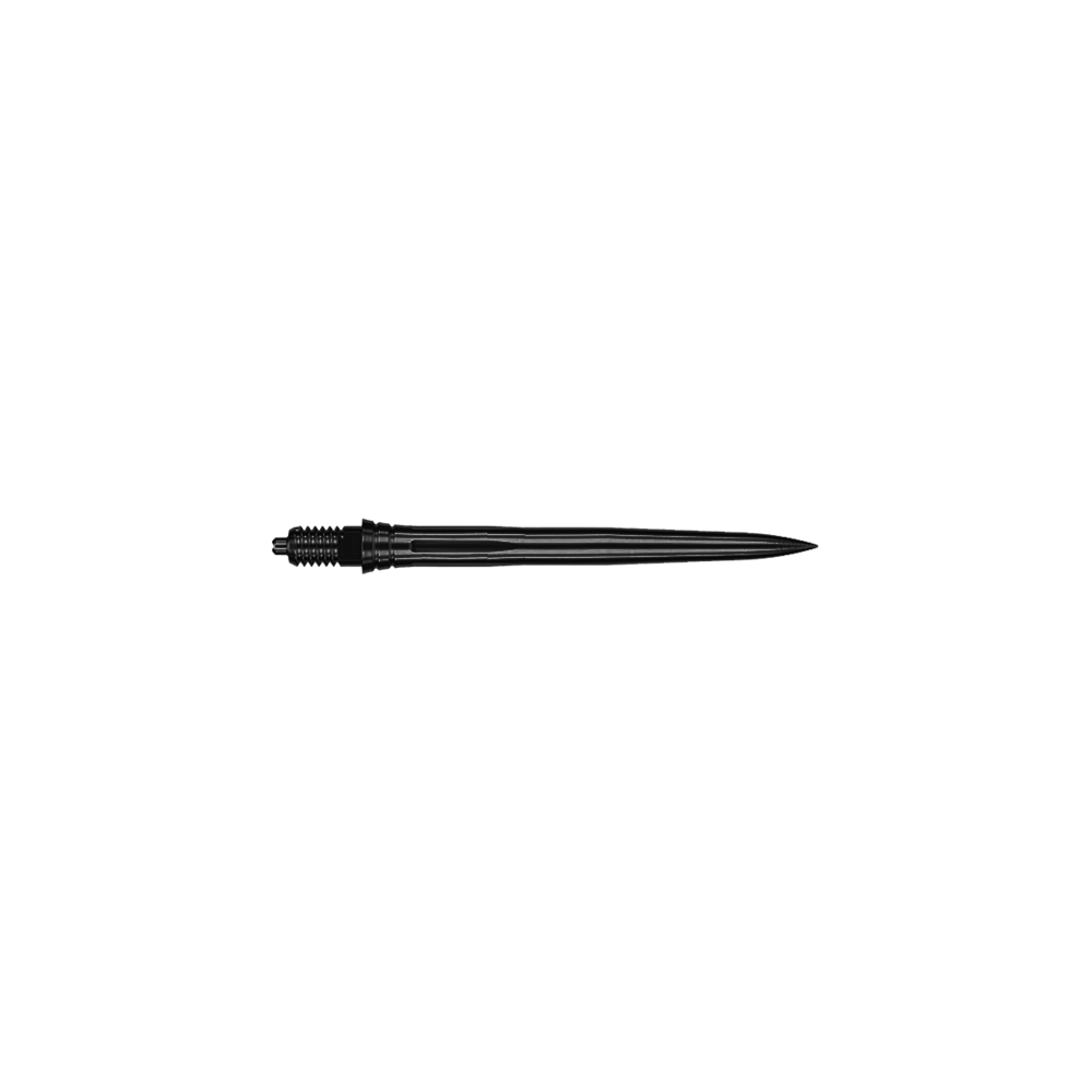 Pointes de fléchettes Caliburn EZ-EVO - Lisses - Noires Das Bild zeigt EVO181 Caliburn EZ-EVO Dartspitzen Smooth Schwarz 28mm. Es handelt sich um schwarze Dartspitzen in glatter Ausführung.
