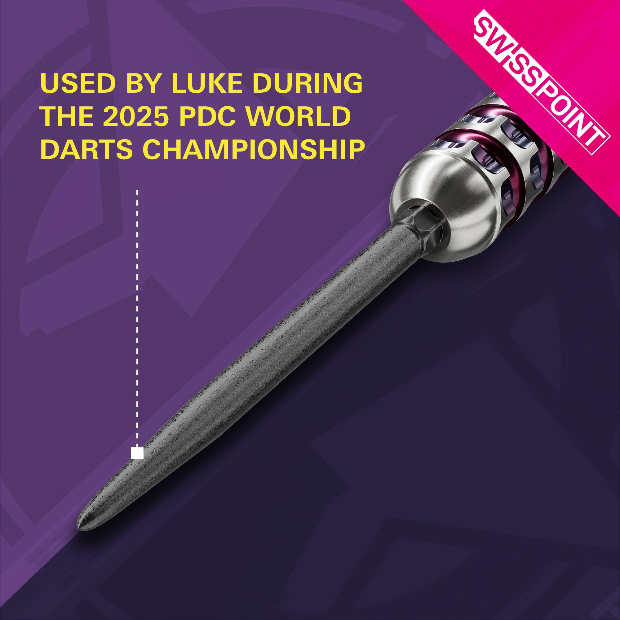 Pointes de fléchettes Target Swiss Point SLK - Noires Das Bild zeigt die Target Swiss Point SLK Dartspitzen in Schwarz. Sie wurden von Luke während der PDC Darts-Weltmeisterschaft 2025 verwendet.