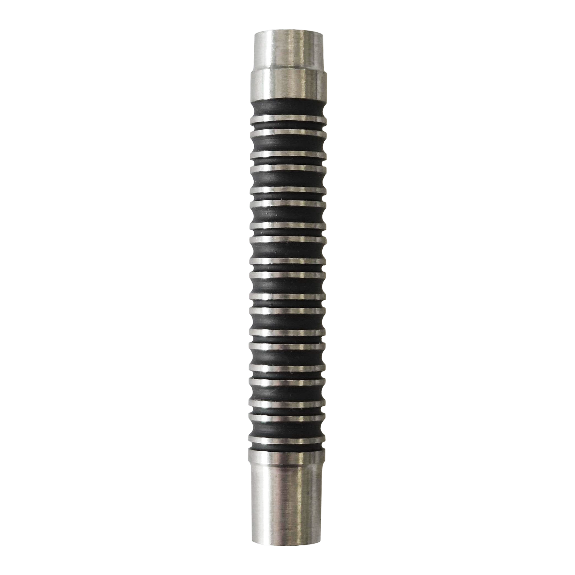 Zu sehen sind die McDart Black Ring 2 Softdart Barrels - 18g. Sie besitzen eine schwarze Farbe mit auffälligen Ringen.