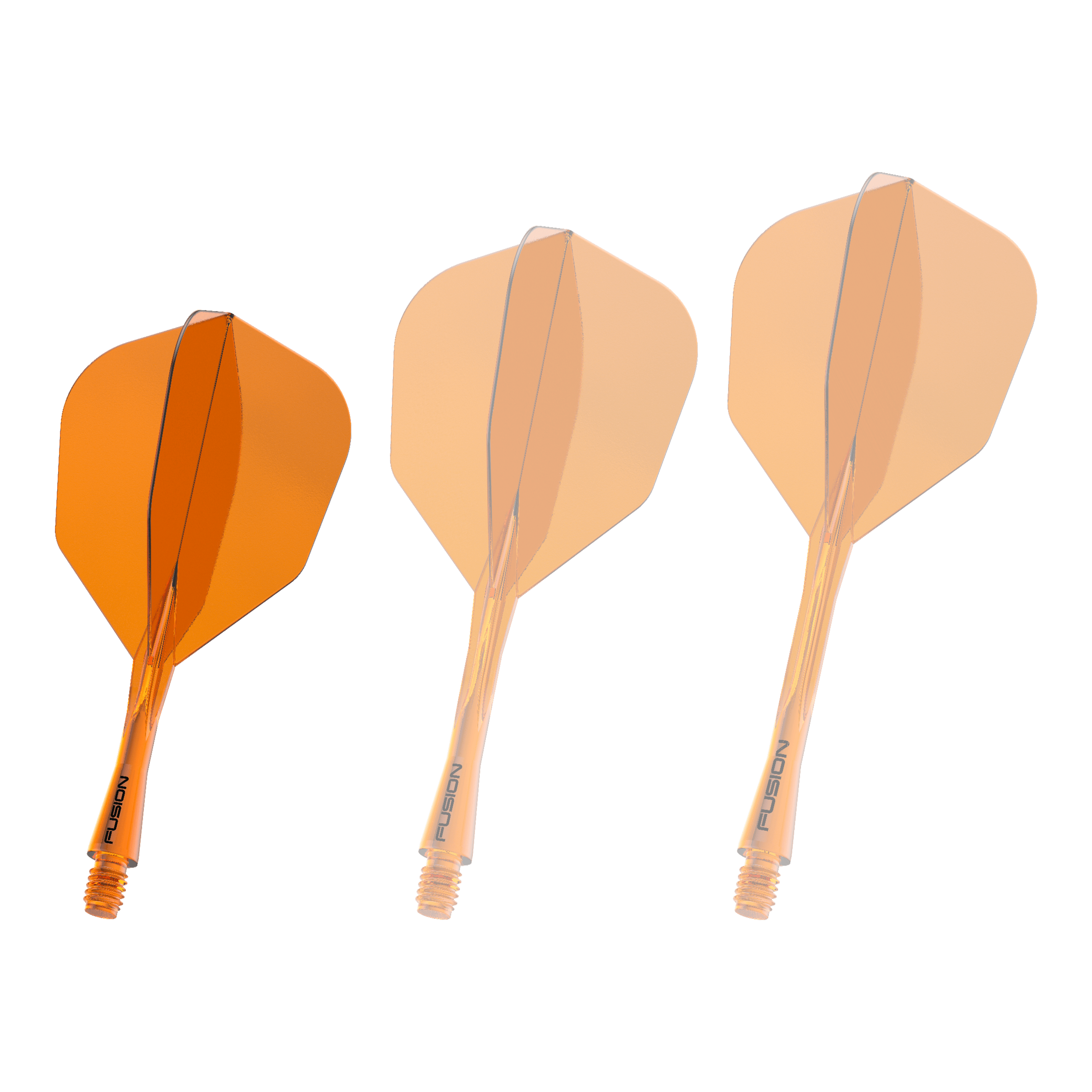 Système d'arbre de vol Winmau Fusion n° 6 Orange fluo Das Bild zeigt das Winmau Fusion Flight Shaft System No6 in der Farbe Neon Orange mit einer Länge von 22 mm. Es handelt sich um eine weitere Ansicht des Produkts.