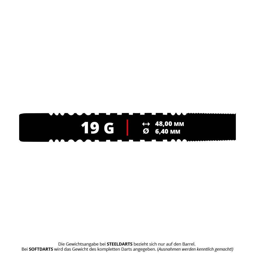 Das Bild zeigt die Unicorn Wraith James Wade Softdarts - 19g. Diese Softdarts sind speziell für Dartfans und Spieler entwickelt.