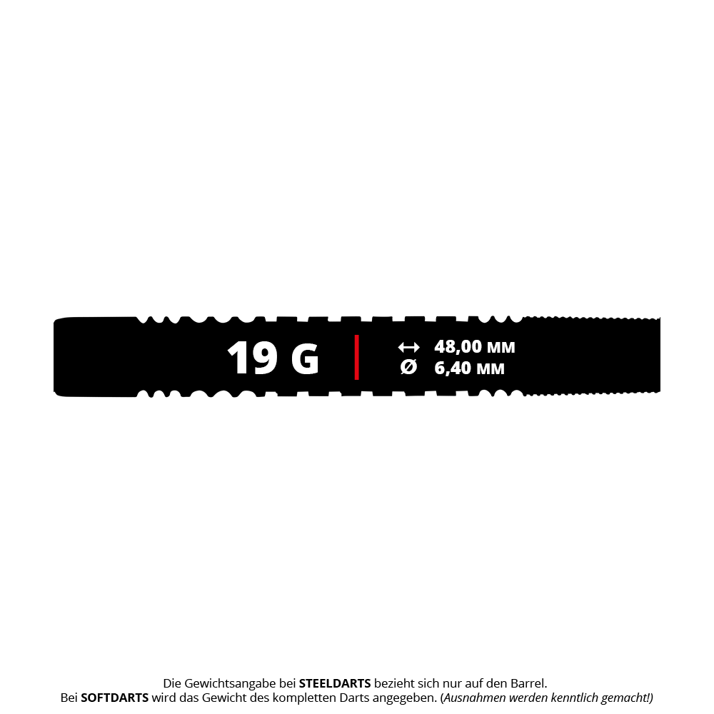 Fléchettes souples Unicorn Wraith James Wade - 19 g Das Bild zeigt die Unicorn Wraith James Wade Softdarts - 19g. Diese Softdarts sind speziell für Dartfans und Spieler entwickelt.