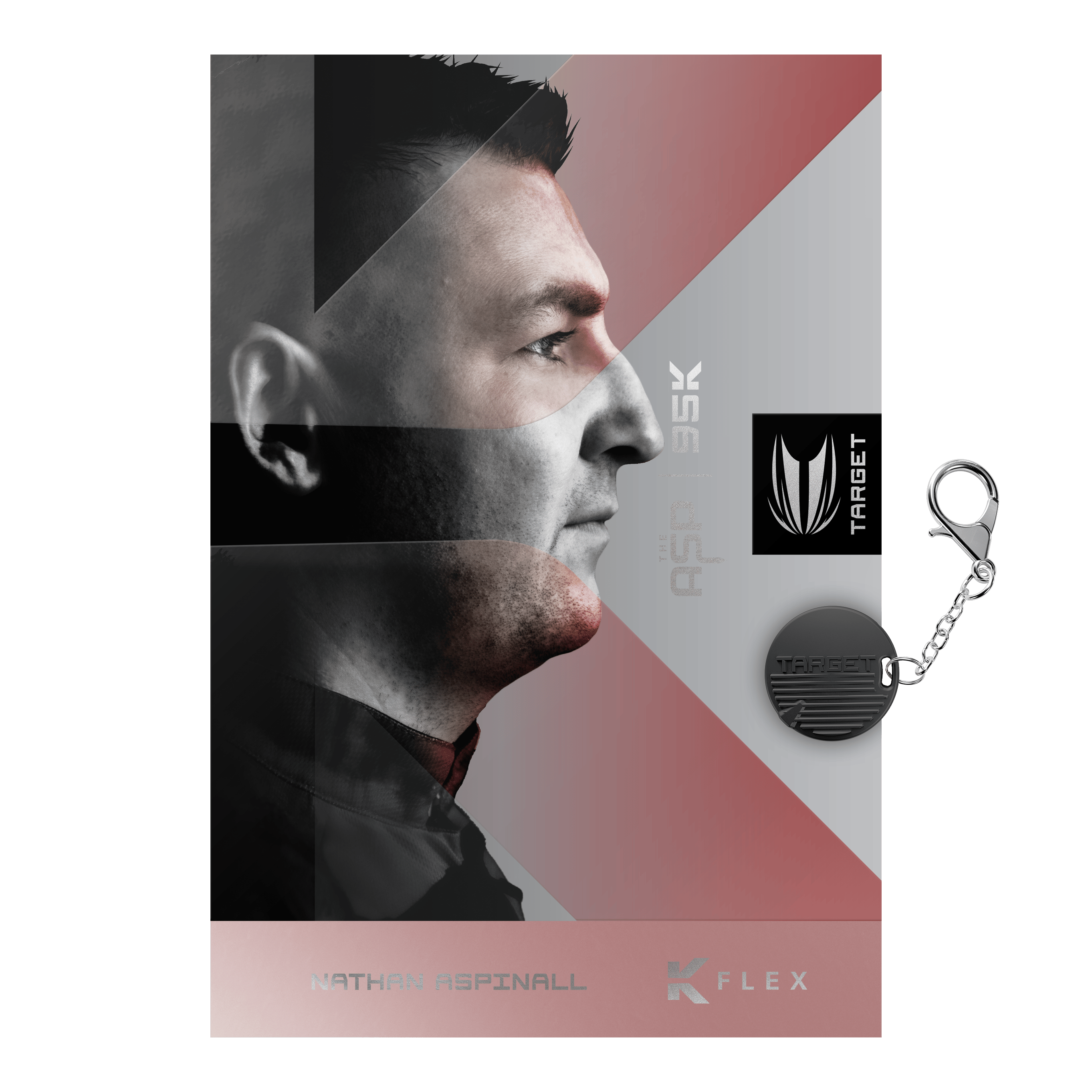 Abbildung der Target Nathan Aspinall 95K Swiss Point Steeldarts. Das Bild zeigt die Details und das Design der Pfeile.