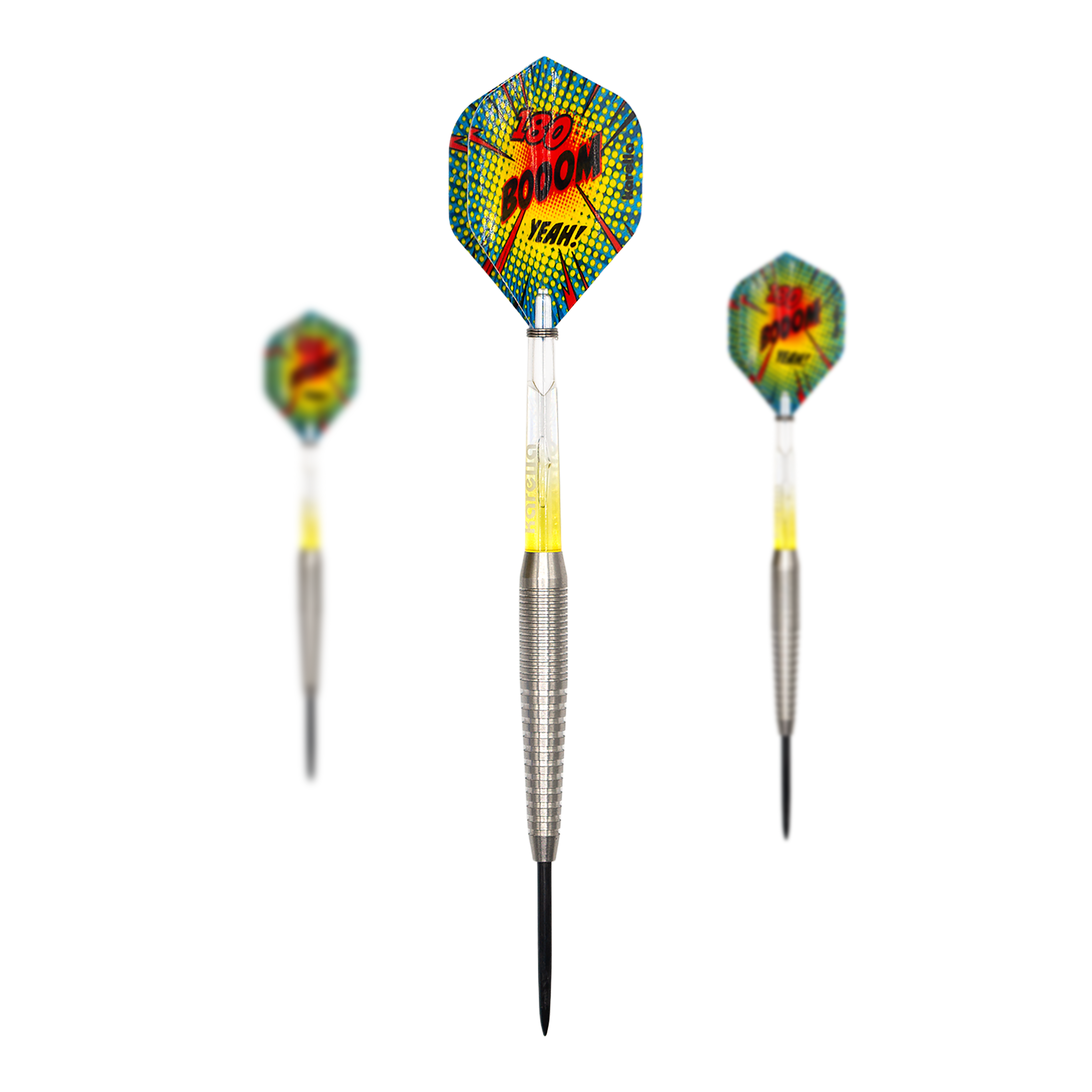 Fléchettes en acier Karella Comic Line CL-5 - 21 g Abgebildet wird das Set Karella Comic Line CL-5 Steeldarts - 21g. Das Set beinhaltet mehrere Steeldarts mit Comic-Motiv.