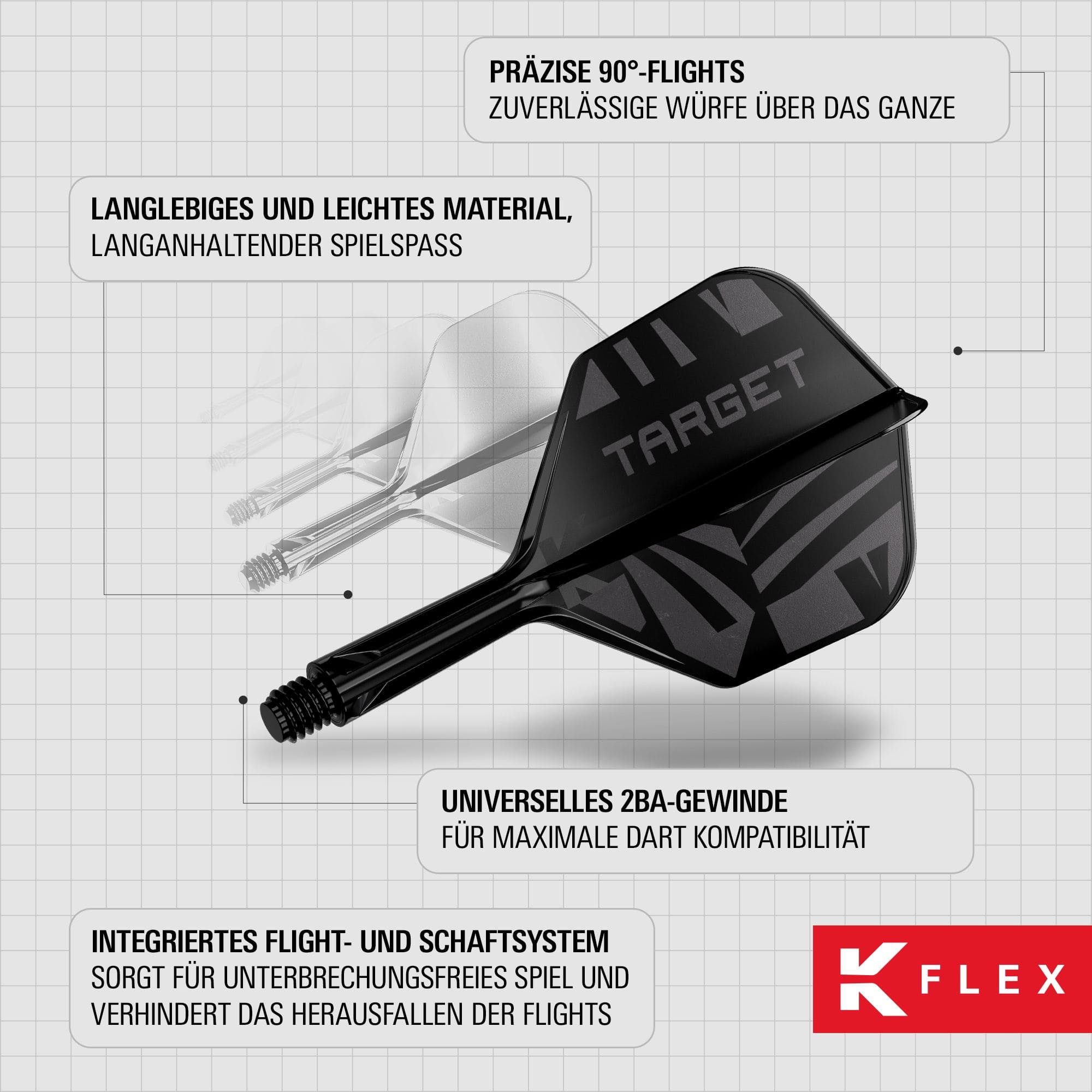 Ailettes Target K-Flex Black No6