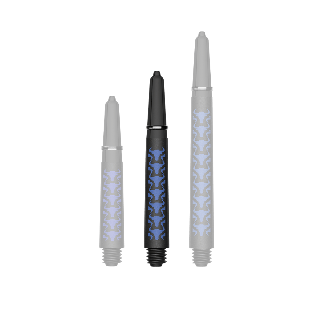 Tiges en carbone Bulls NL Capo - Bleues Das Foto zeigt BullsNL Capo Carbon Shafts Blau Short 34mm. Es handelt sich um einen einzelnen Dart-Schaft aus Carbon.