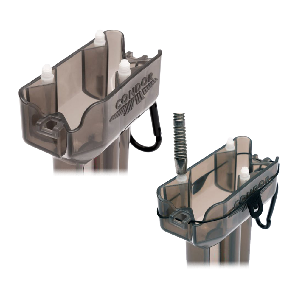 Étui à fléchettes double Condor Das Bild zeigt den Condor DUAL Dartcase in transparenter Ausführung. Die Darttasche bietet Platz zur sicheren Aufbewahrung von Dartpfeilen und Zubehör.