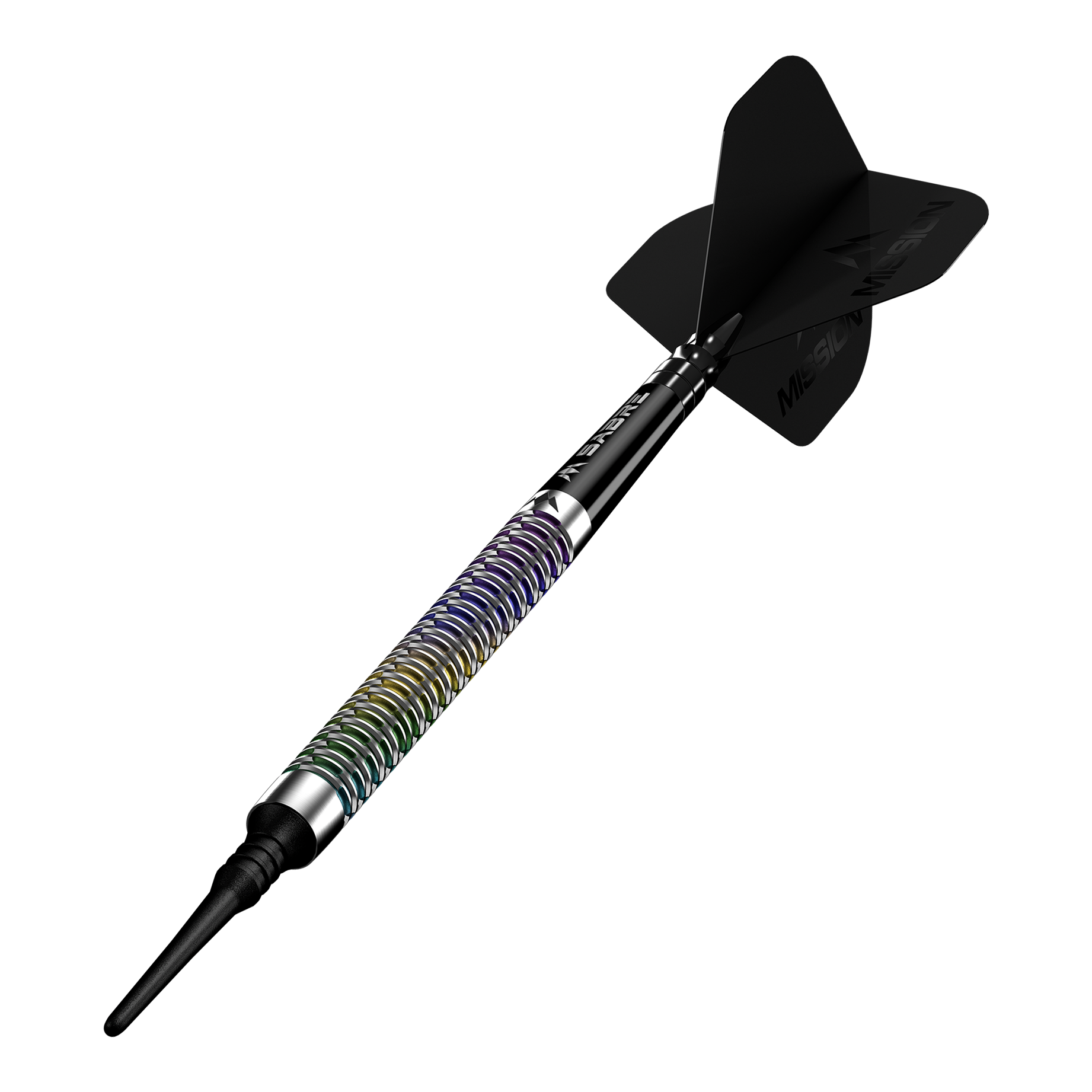 Fléchettes souples Mission Kaleidos - 19 g Abgebildet ist das Produkt Mission Kaleidos Softdarts - 19g. Dies sind spezielle Softdarts für das Dartspiel.