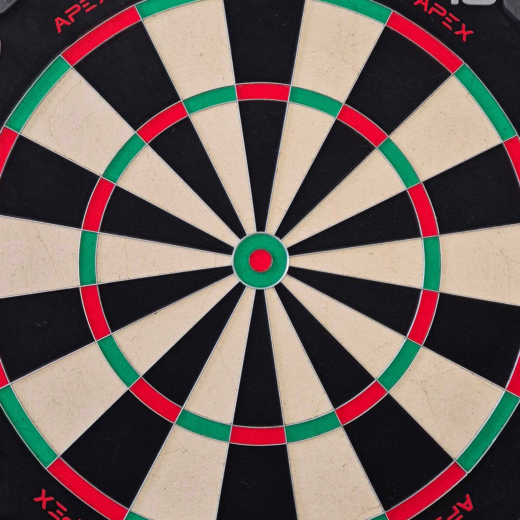 Cible en acier Bullet Apex Das Bild zeigt das Bullet Apex Steeldartboard. Es gibt eine detaillierte Ansicht des Produkts.