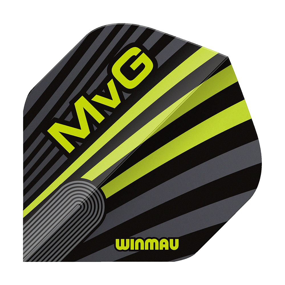 Vols standard Winmau Prism Delta MvG Gris Vert n° 2 Das Bild zeigt Winmau Prism Delta MvG Grey Green No2 Standard Flights. Dart-Flights in grauer und grüner Farbe sind abgebildet.