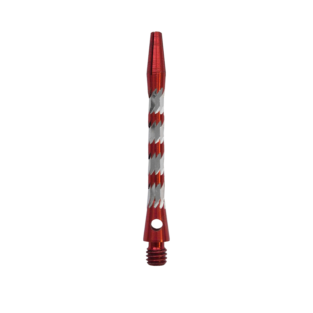 Tiges en aluminium Bulls NL Minor - Rouge - 46 mm Bulls NL Minor Aluminium Shafts in Rot, 46 mm lang. Das Bild zeigt einen roten Aluminiumschaft für Dartpfeile.