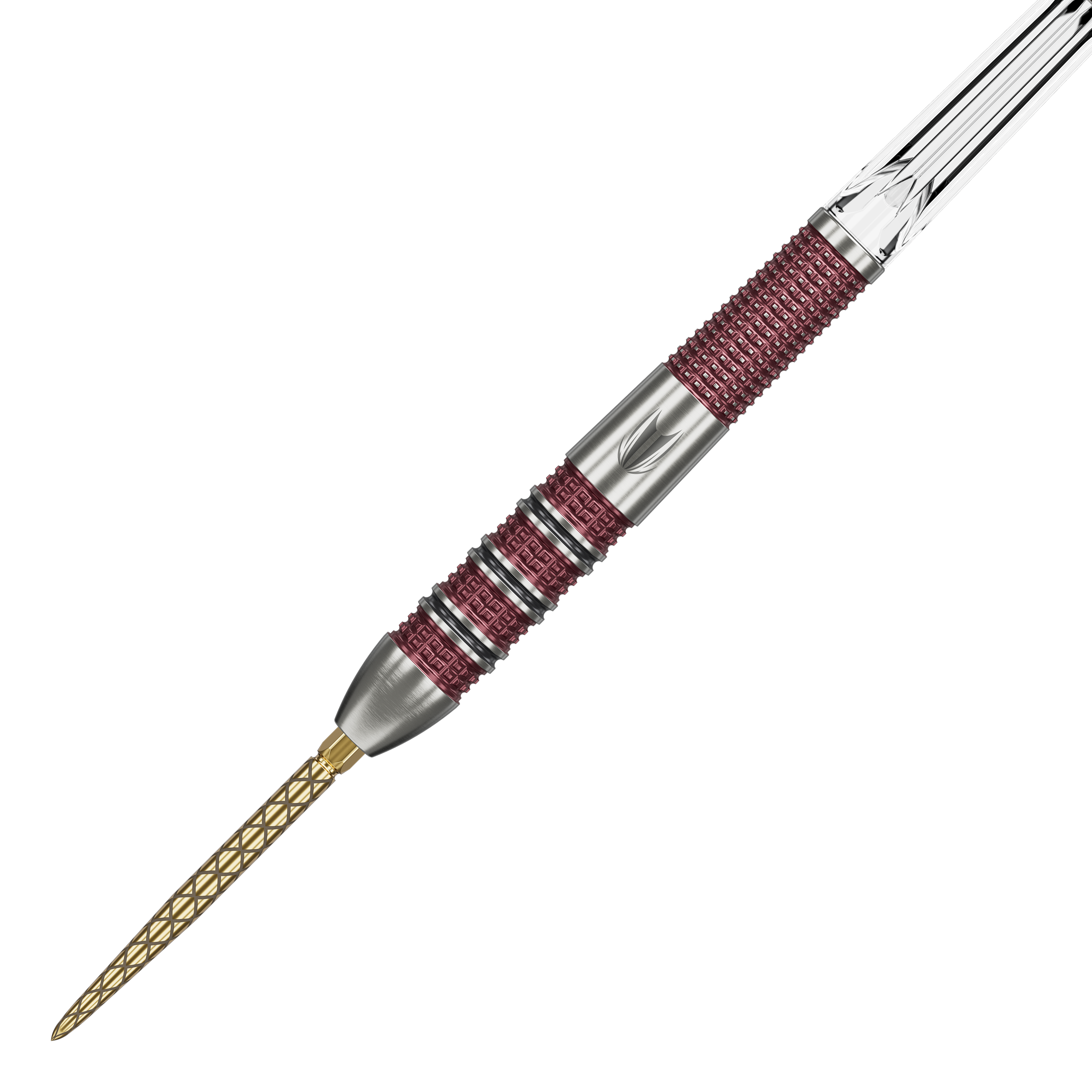 Fléchettes en acier à pointe suisse Target Stephen Bunting 95K Dies ist ein Target Stephen Bunting 95K Swiss Point Steeldart. Der Dartpfeil hat eine silberne und rote Griffzone sowie eine goldfarbene Spitze.