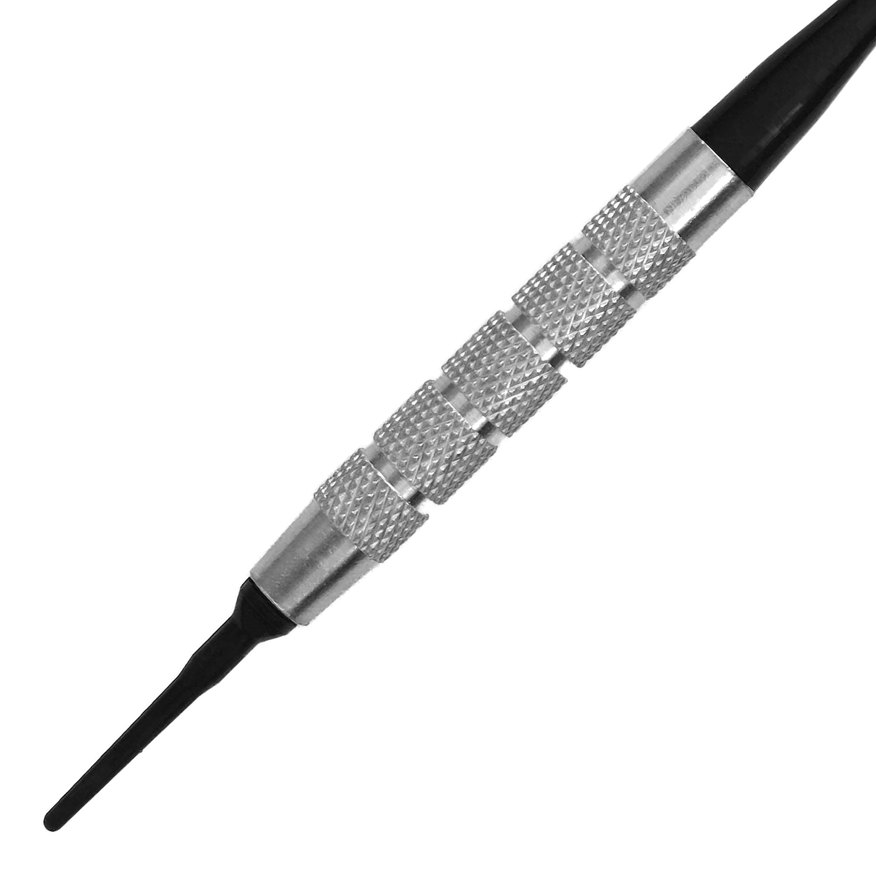 Fléchettes McDart en laiton argenté - Fléchettes souples - 18 g Das Bild zeigt die McDart Silver Brass Bardarts Softdarts mit einem Gewicht von 18g. Diese Darts sind für das Softdart-Spiel geeignet.